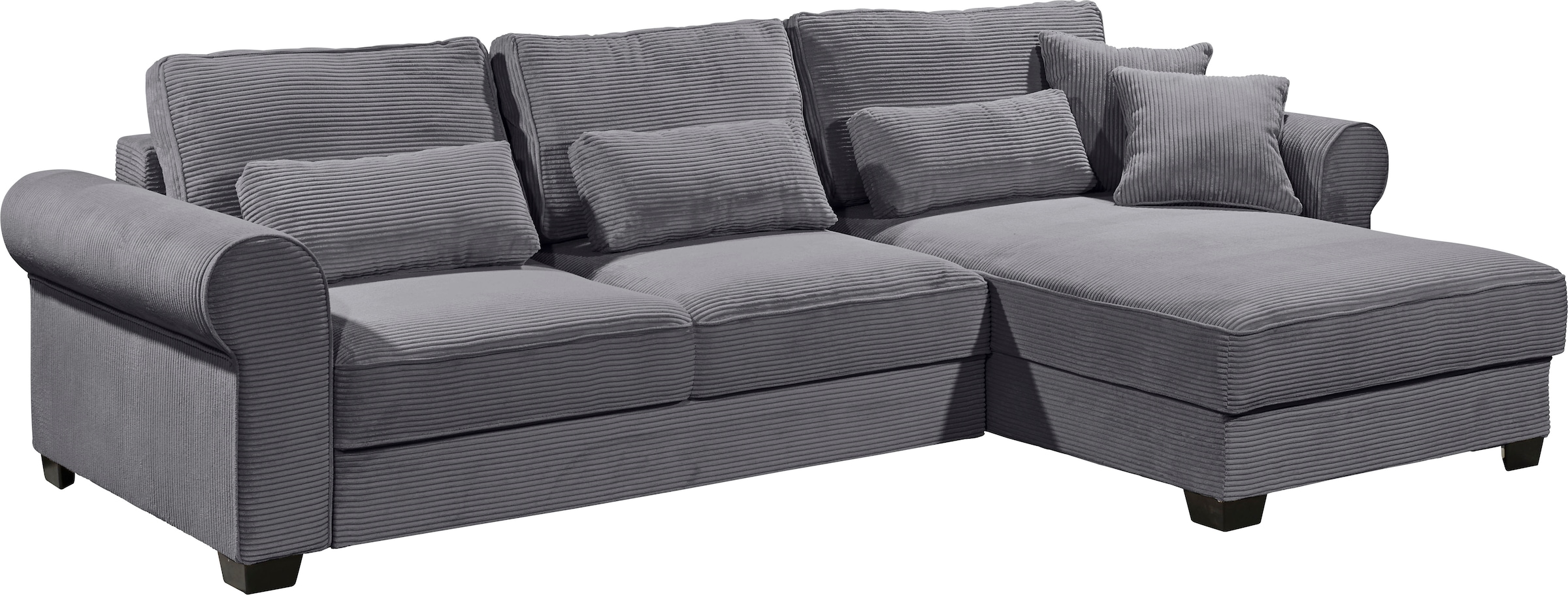 ED EXCITING DESIGN Ecksofa »Angelina L-Form«, frei im Raum stellbar, mit Bettkasten, mit Schlaffunktion