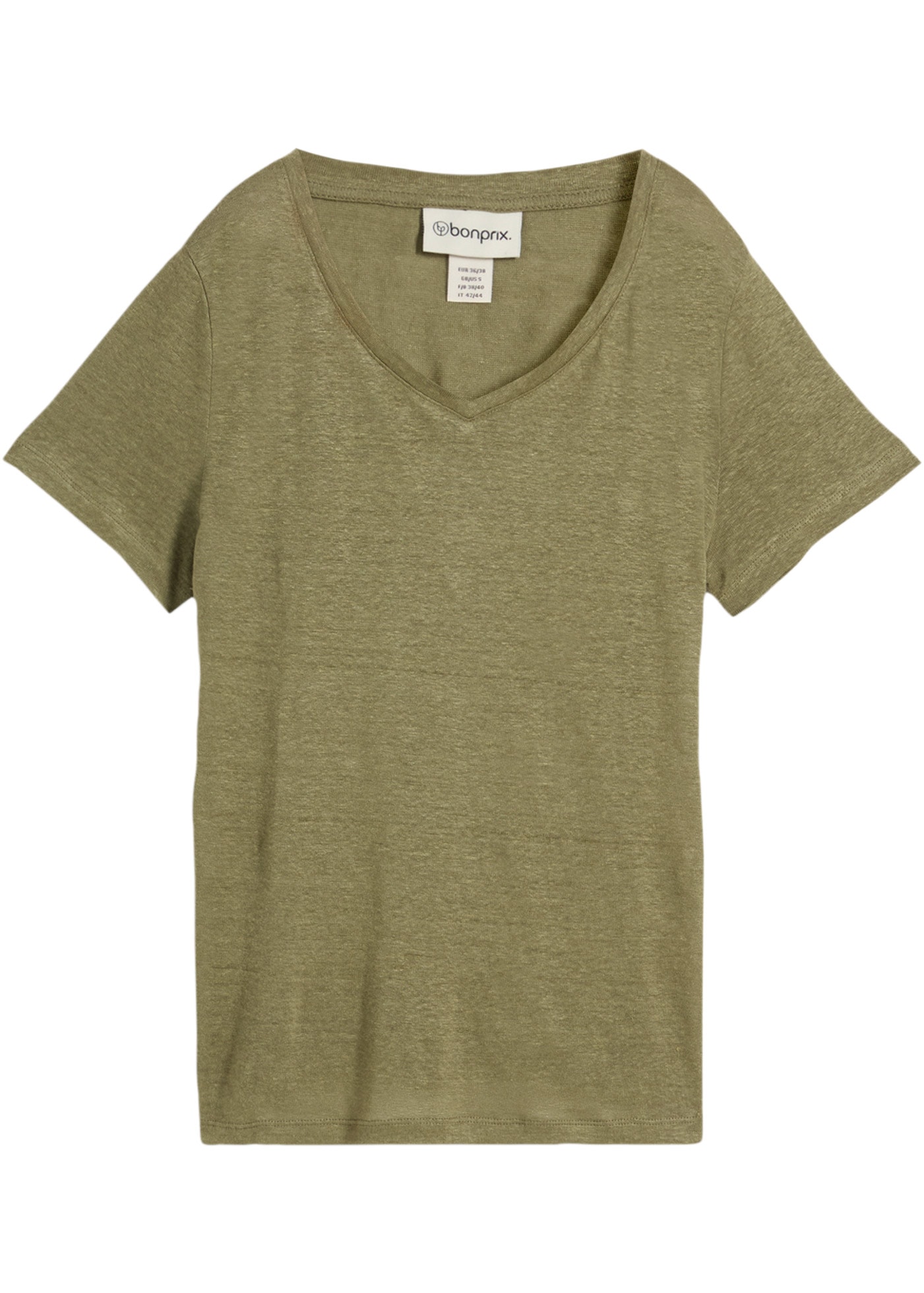 bonprix T-Shirt »Shirt aus reinem Leinen« Shirt aus reinem Leinen