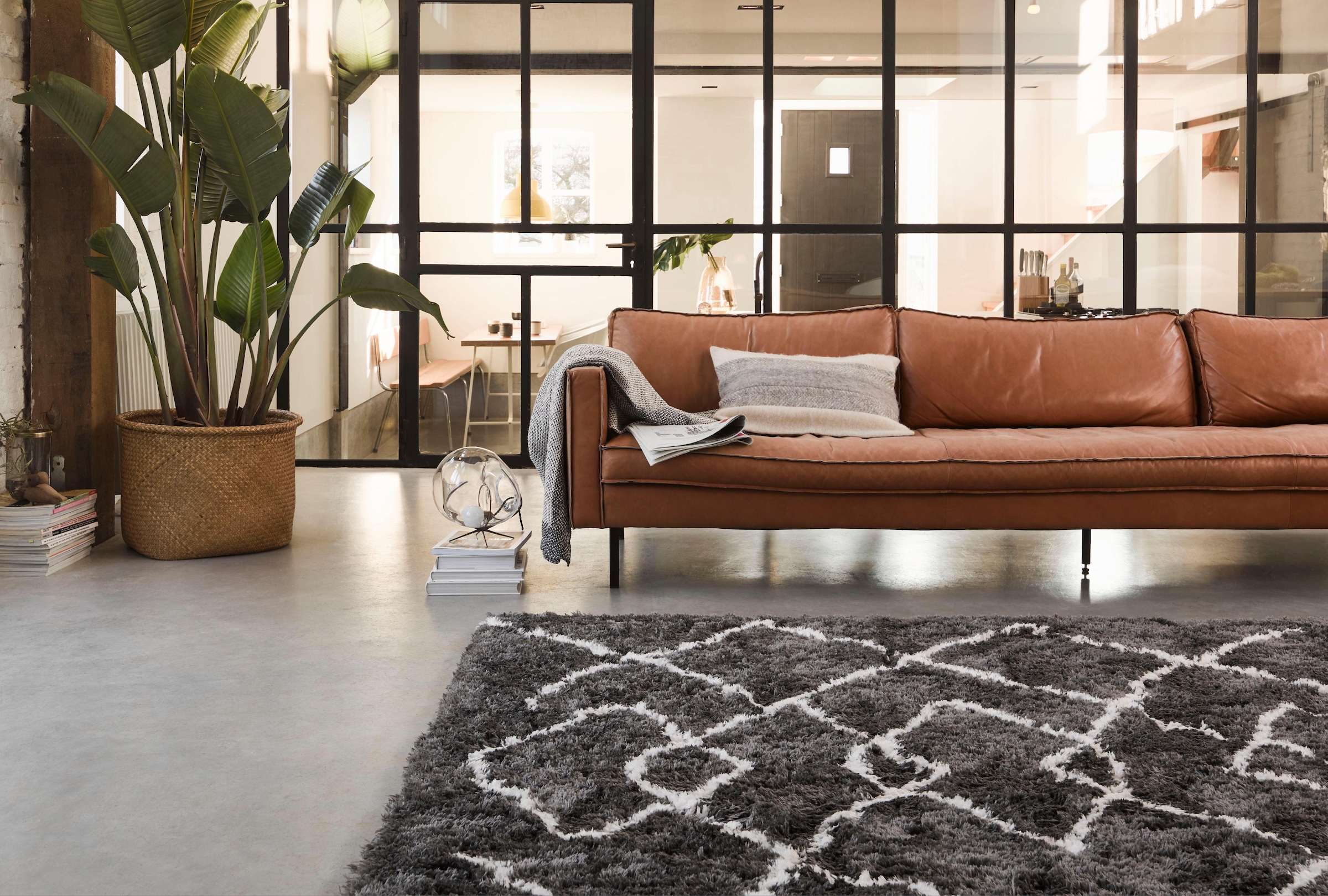 Wecon home Hochflor-Teppich »Afella«, rechteckig, Wohnzimmer im OTTO-Shop