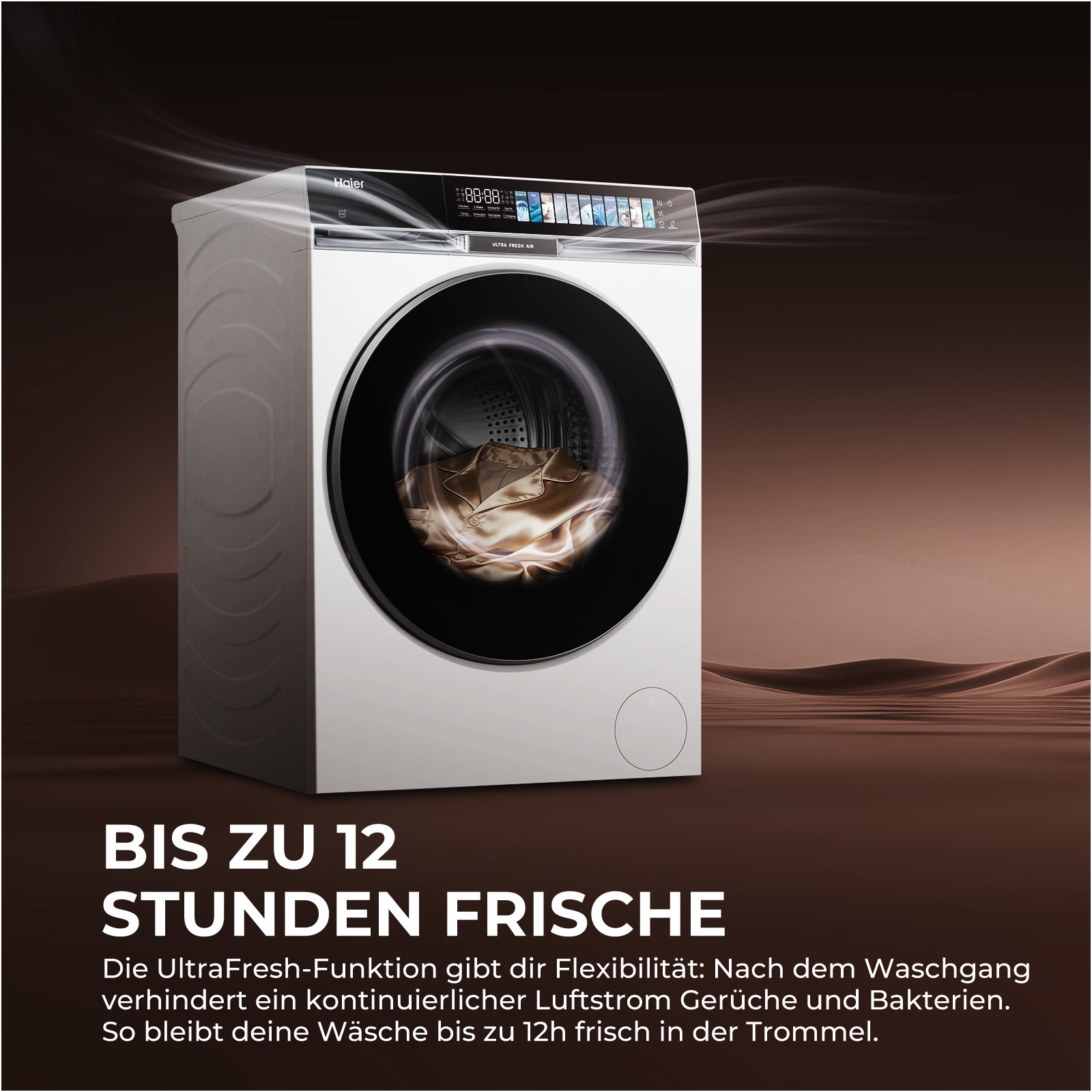 Haier Waschmaschine G9 Serie »HW130-B14687U1« 13 kg 1400 U/min UltraFresh: Hält die Wäsche bis zu 12 Std. frisch