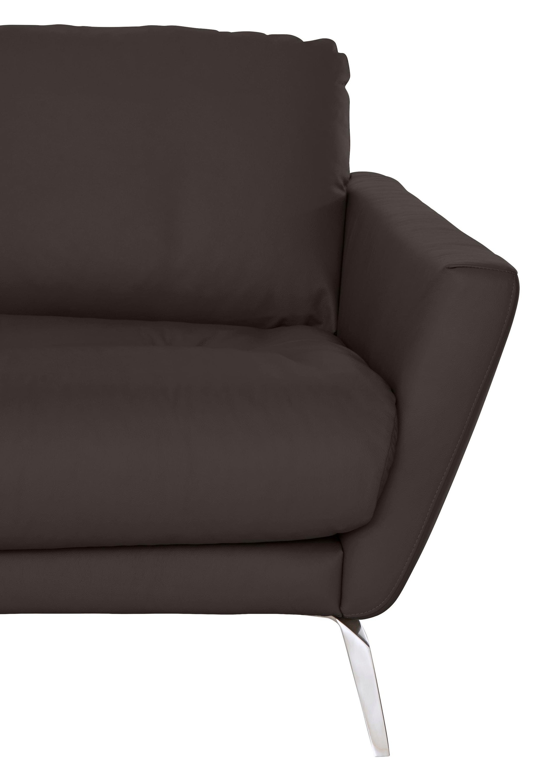W.SCHILLIG Big-Sofa »softy«, mit dekorativer Heftung im Sitz, Füße Chrom glänzend