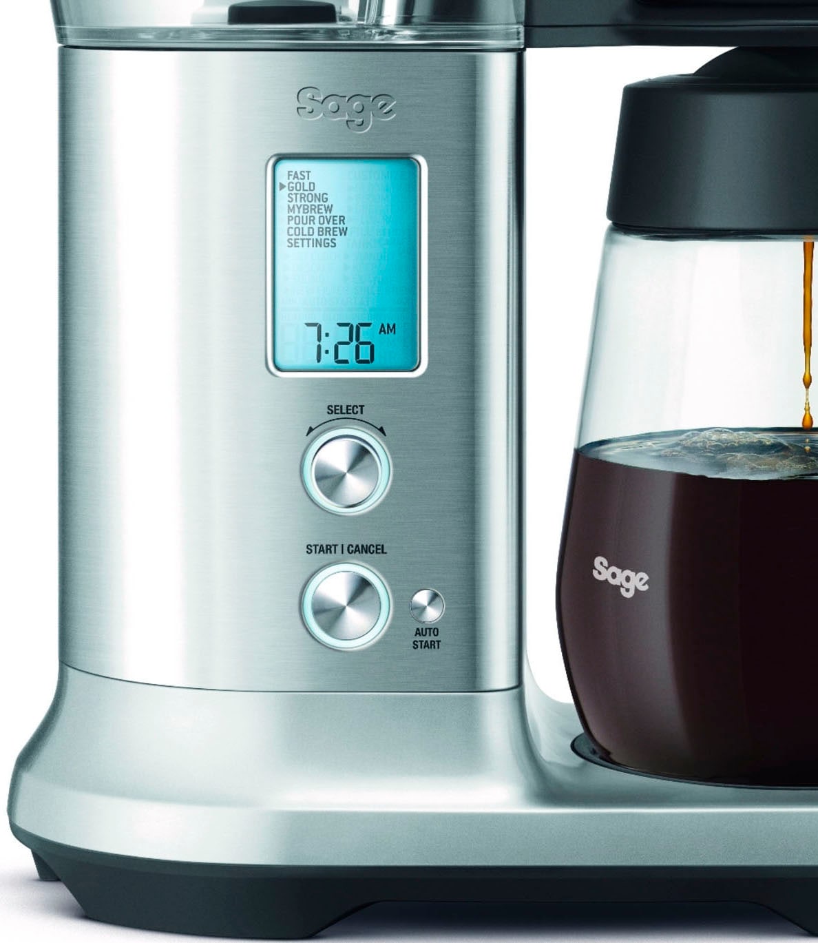 Sage Filterkaffeemaschine »the Precision Brewer Glass SDC400BSS«, 1,8 l Kaffeekanne, Korbfilter