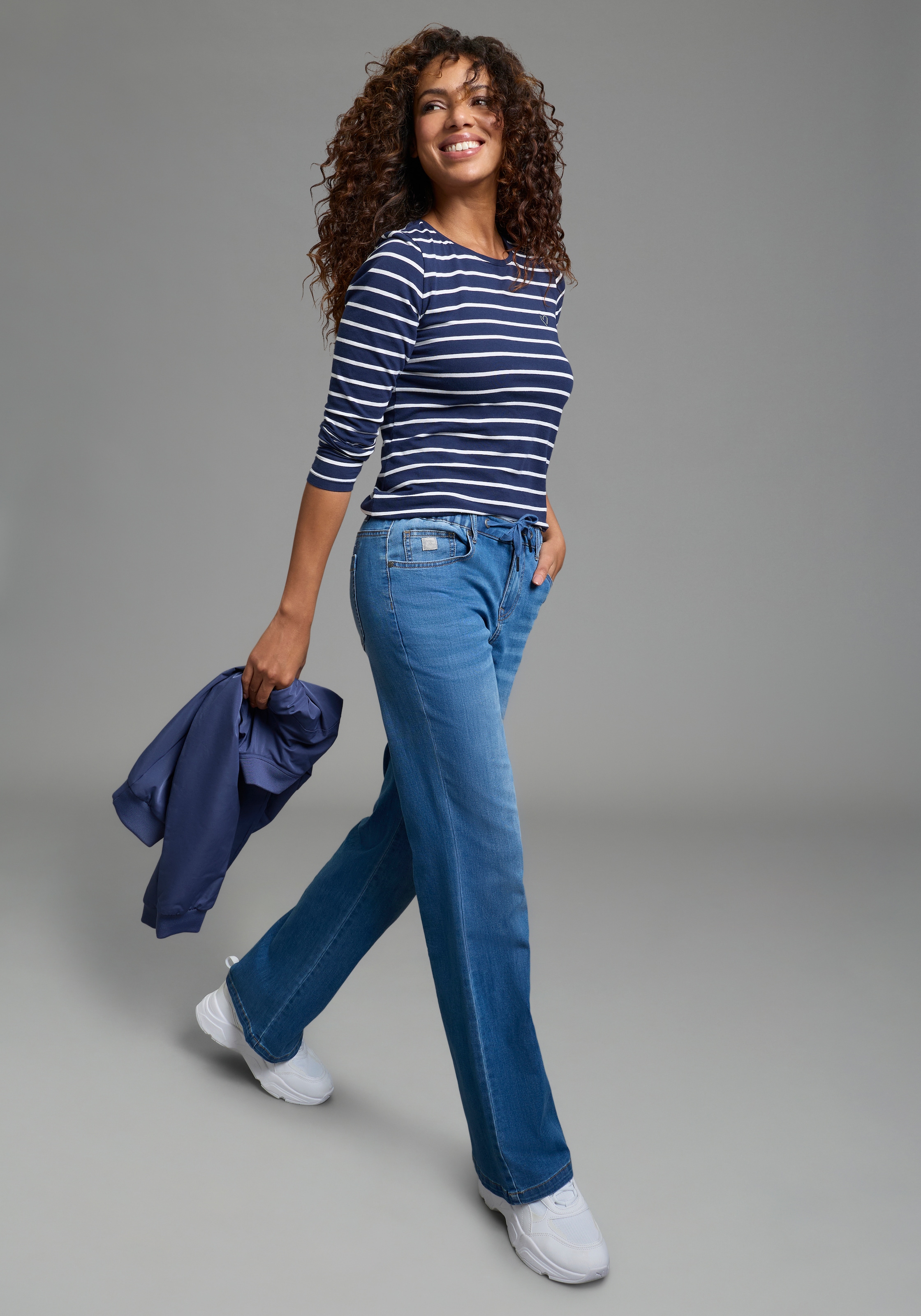 KangaROOS Weite Jeans weiter Bein, normale Passform, reguläre Leibhöhe