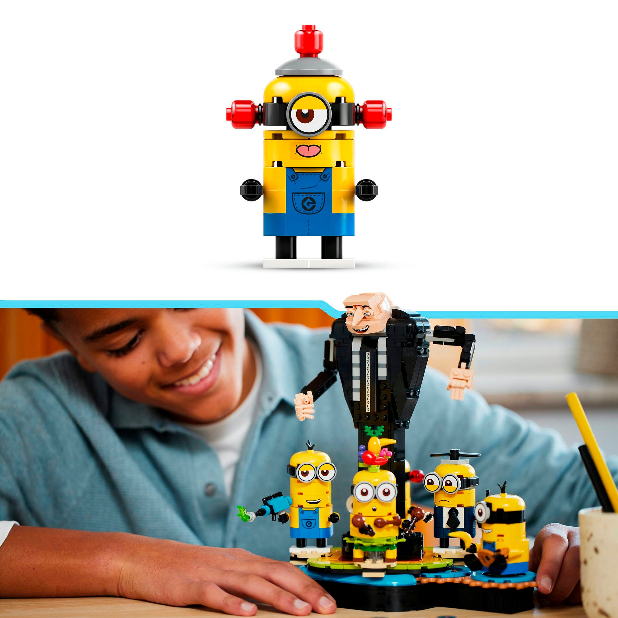 LEGO® Konstruktionsspielsteine »Gru und die Minions aus LEGO® Steinen (75582), LEGO Despicable Me«, (839 St.), Made in Europe