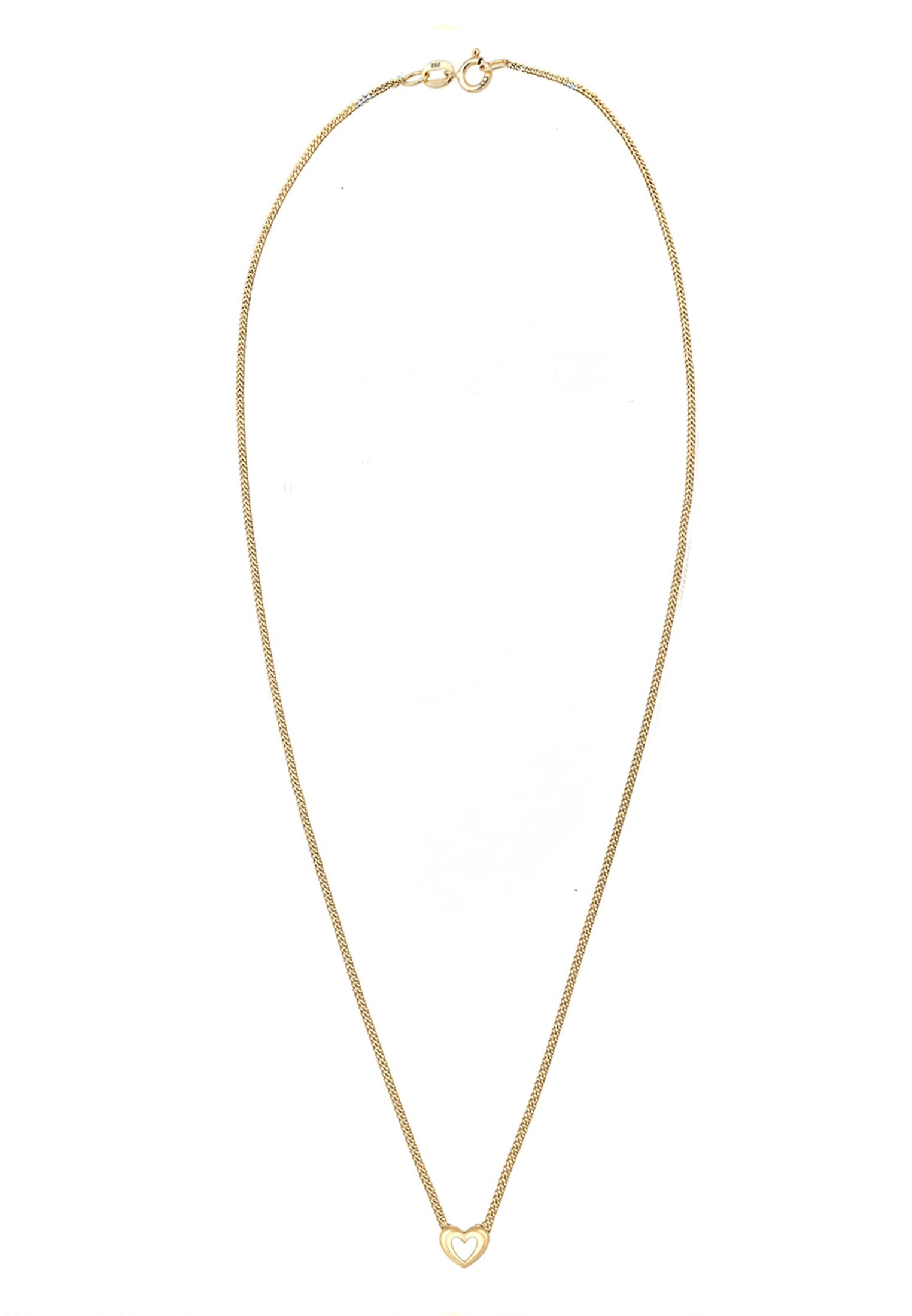 Elli Premium Kette mit Anhänger »Halskette Anhänger Herz 585 Gelbgold«