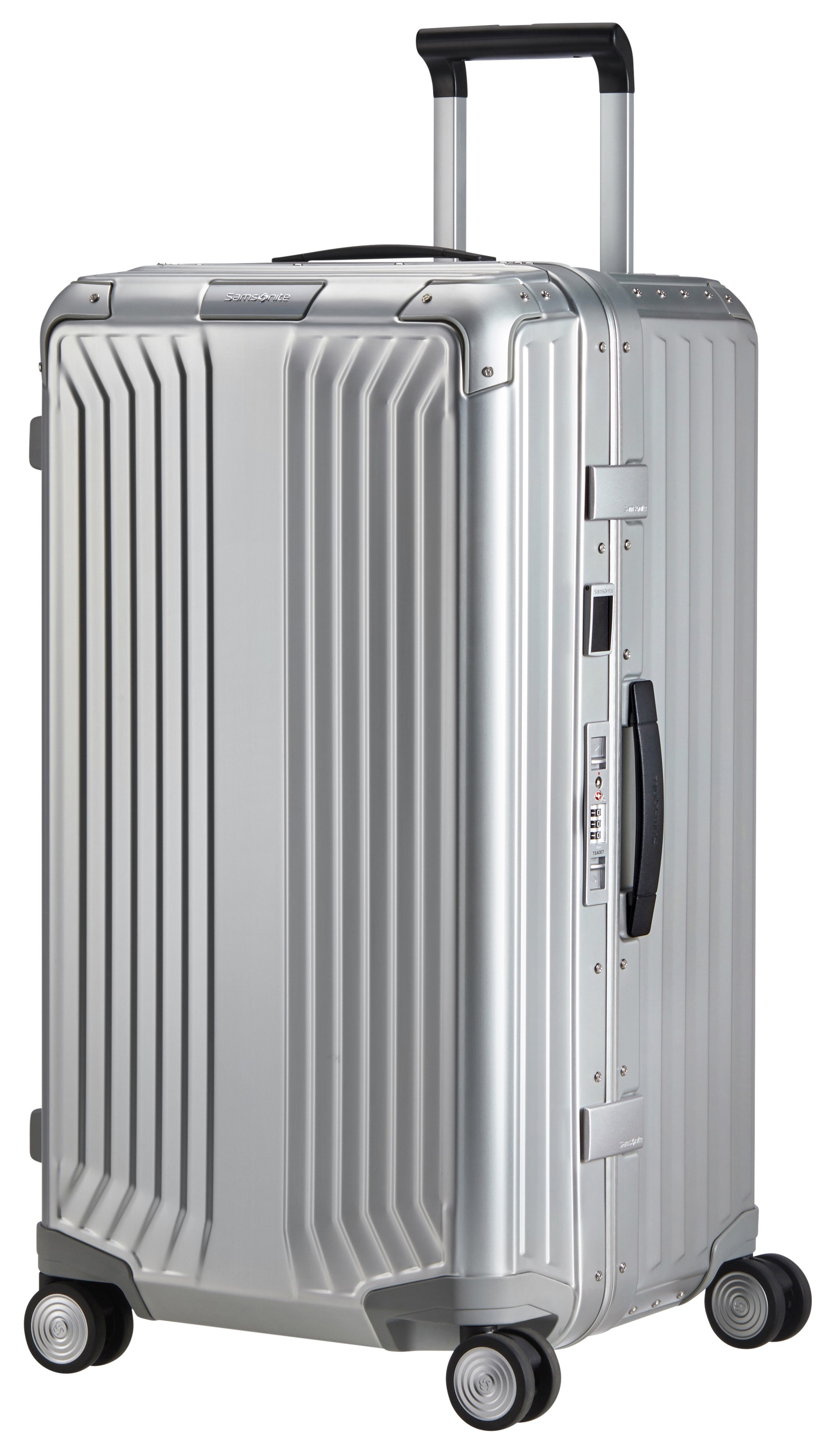 Samsonite Hartschalen-Trolley »LITE-BOX ALU TRUNK, verschiedene Größen und Farben«, 4 Rollen, Koffer groß Aufgabegepäck Reisegepäck TSA-Schloss