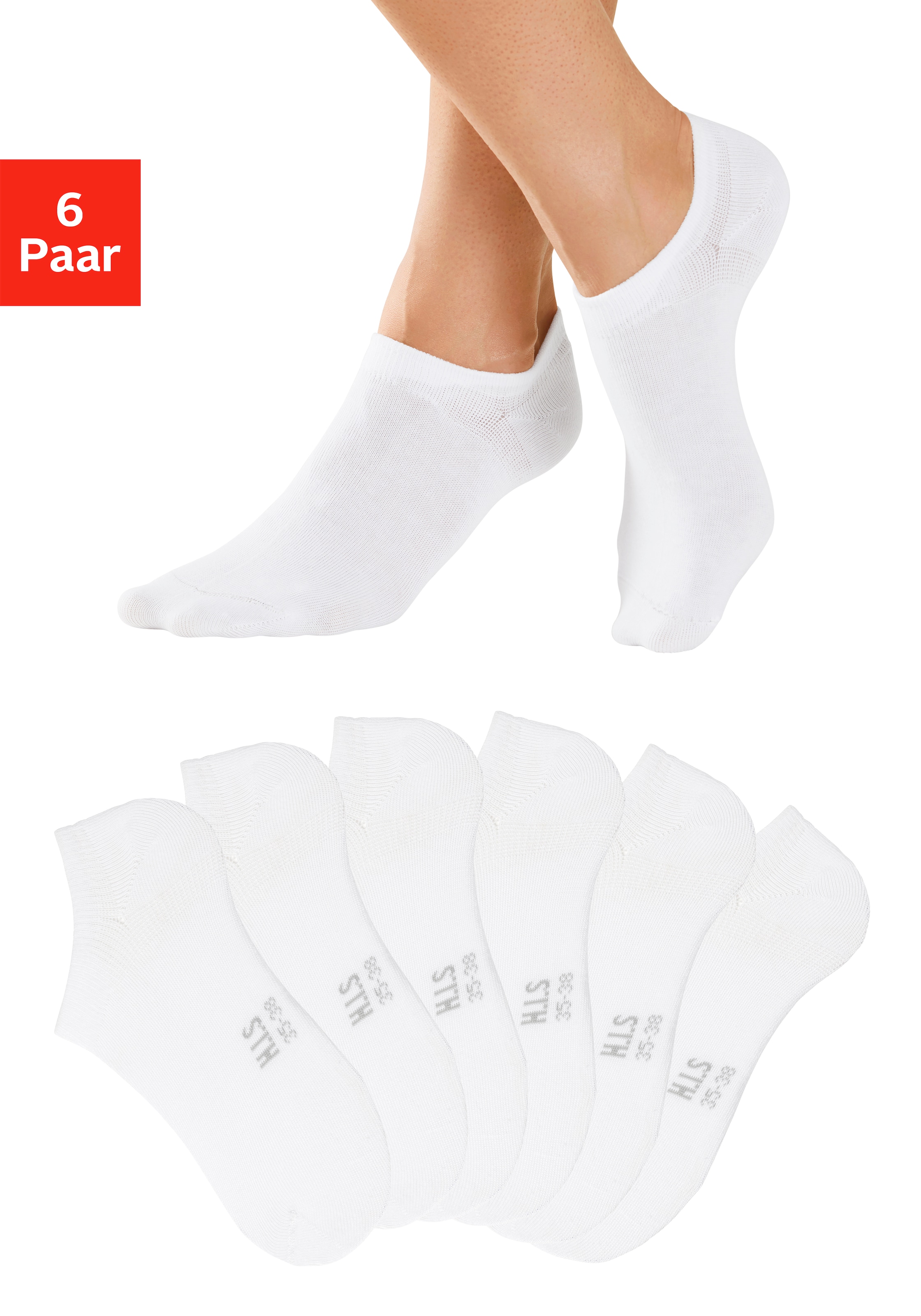 H.I.S Sneakersocken Packung, 6 Paar tlg. mit besonders kurzem Schaft