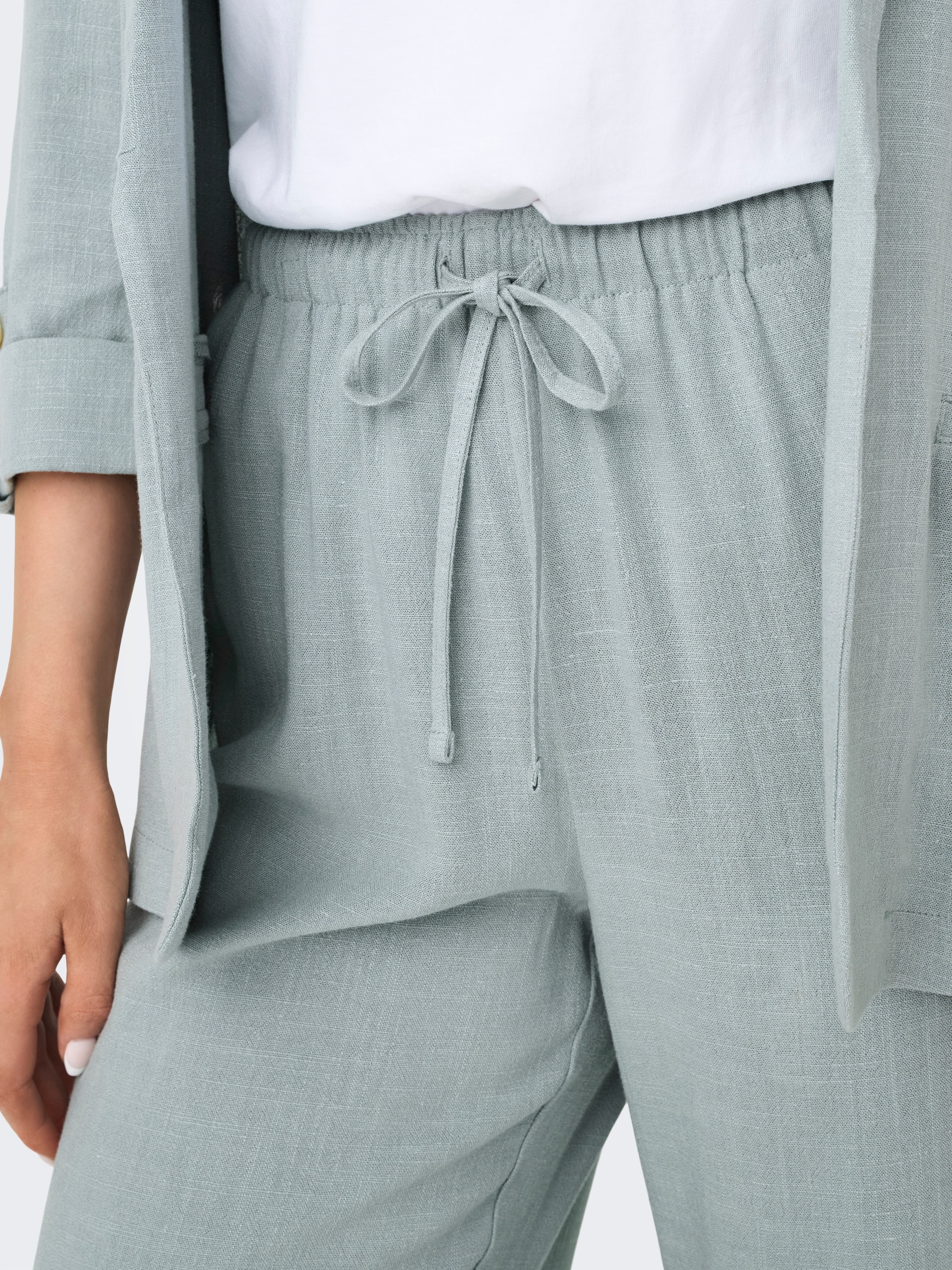 ONLY Schlupfhose »ONLSIESTA MW PULL-UP LINEN BL PNT NOOS«  Viskosemischung