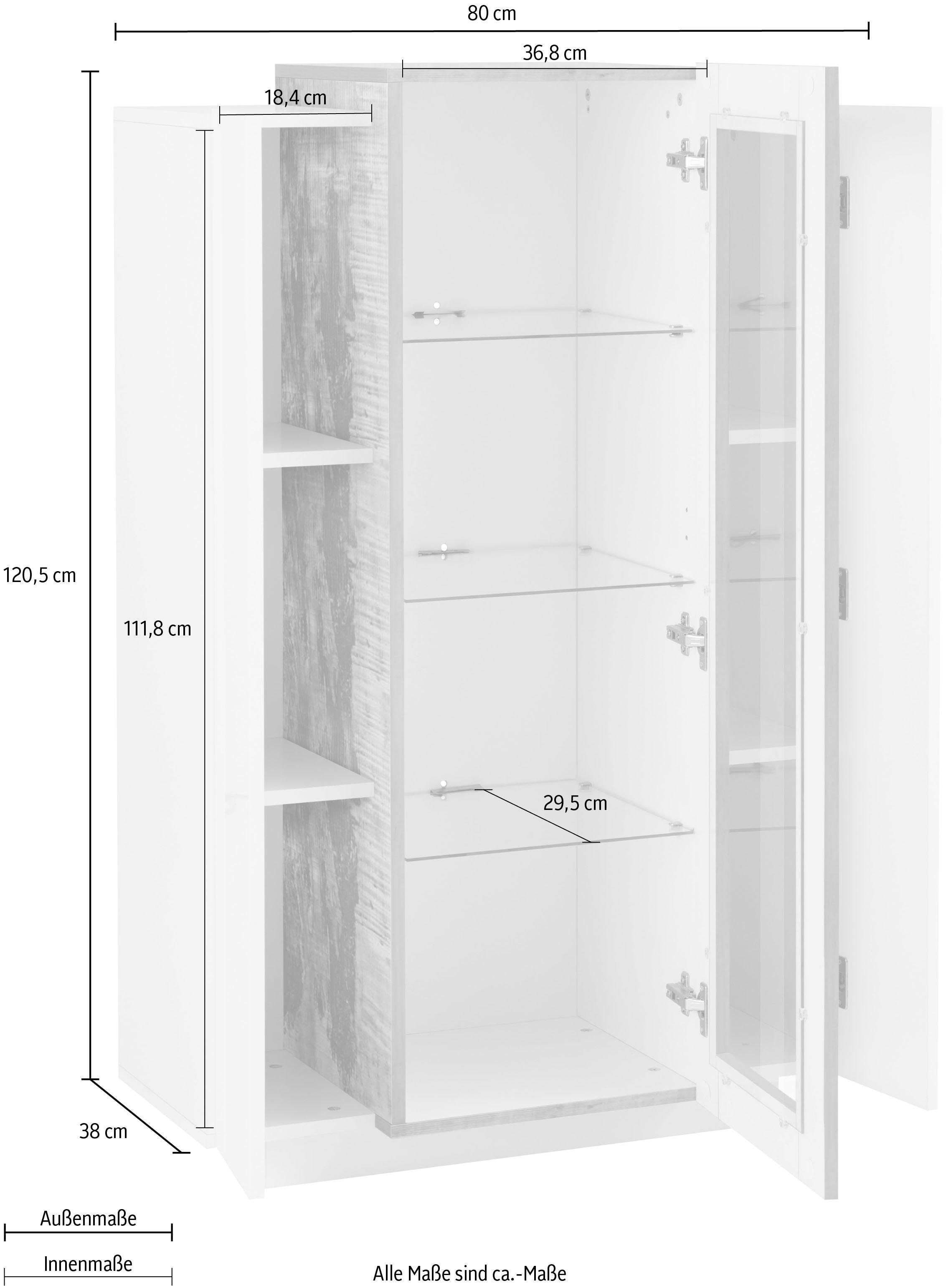 Tecnos Vitrine »Coro«, online kaufen 120,5 ca. Höhe cm