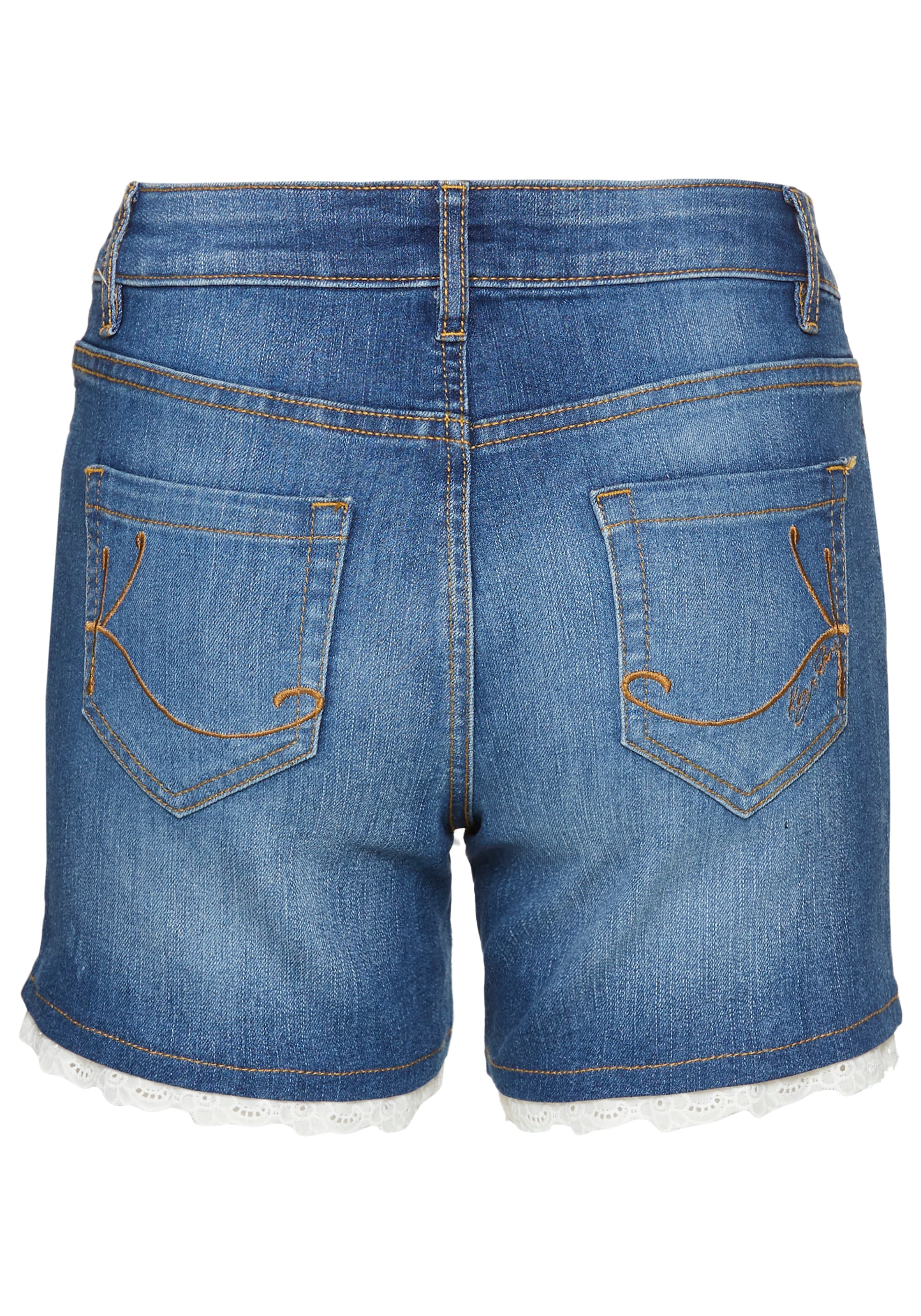 KangaROOS Jeansshorts, mit Spitze