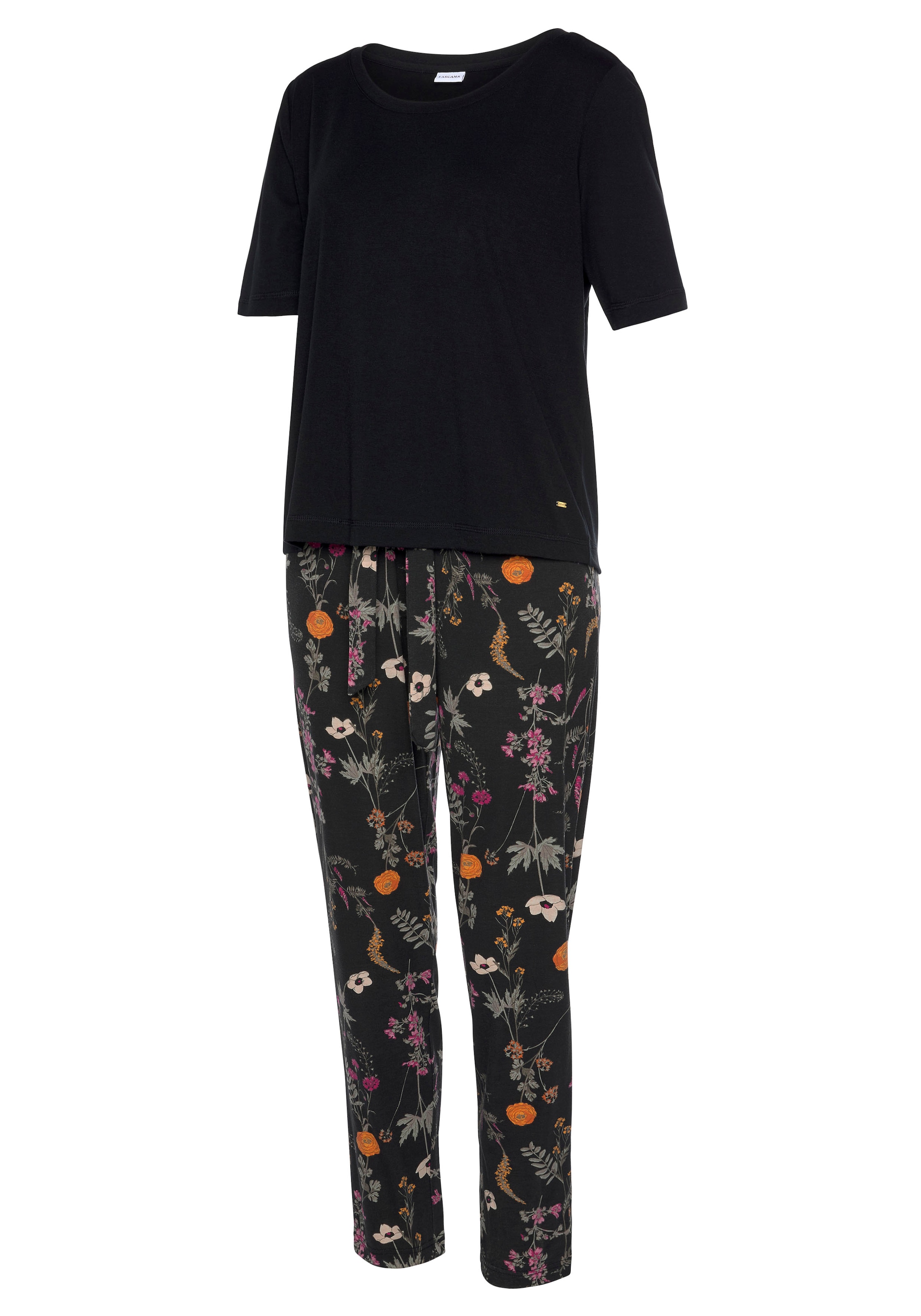 LASCANA Pyjama, (2 tlg., 1 Stück), mit Wildblumen Muster kaufen bei OTTO