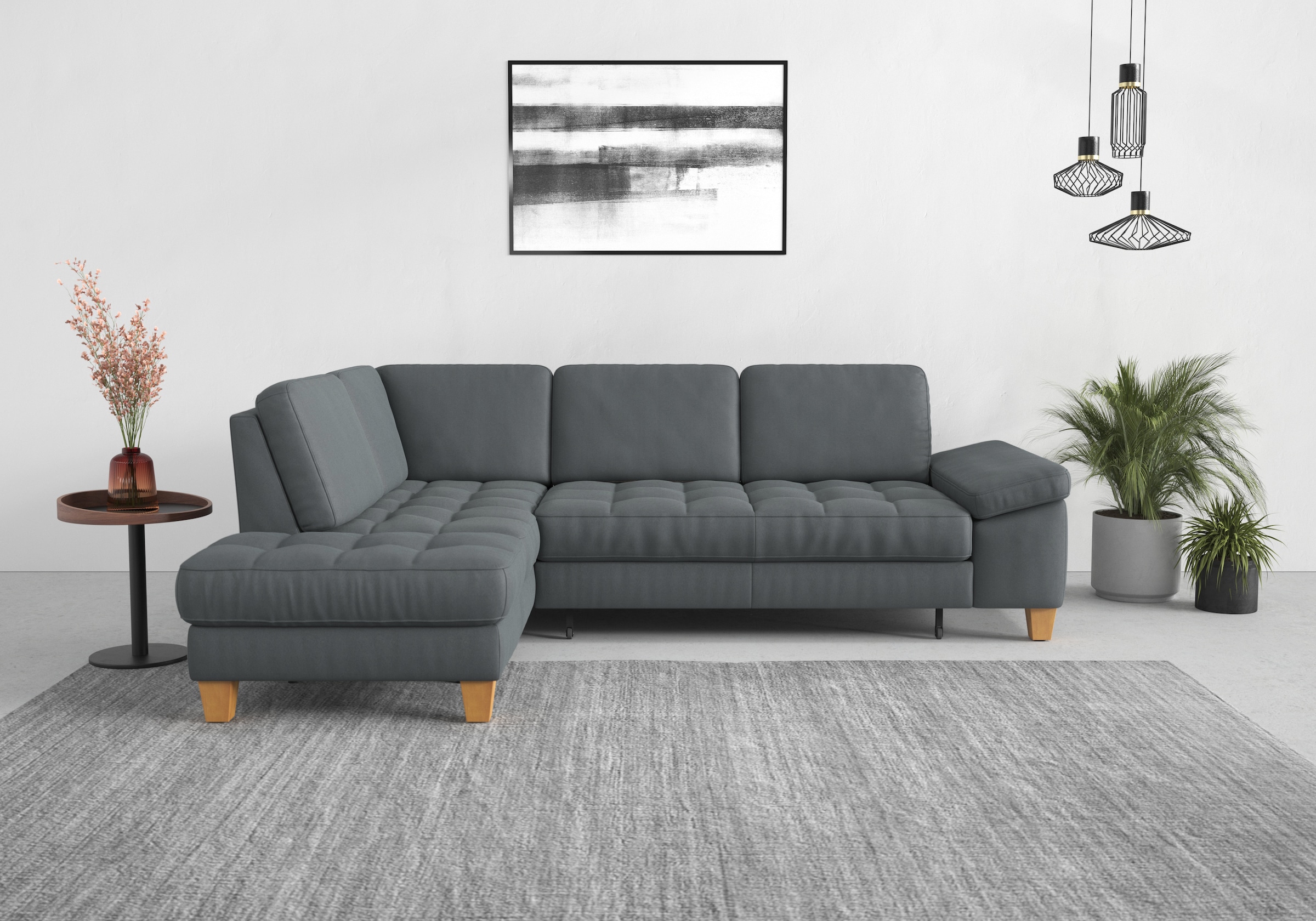 sit&more Ecksofa »Westham L-Form« mit Ottomane, mit oder ohne Bettfunktion, Bettkasten, Verstellung