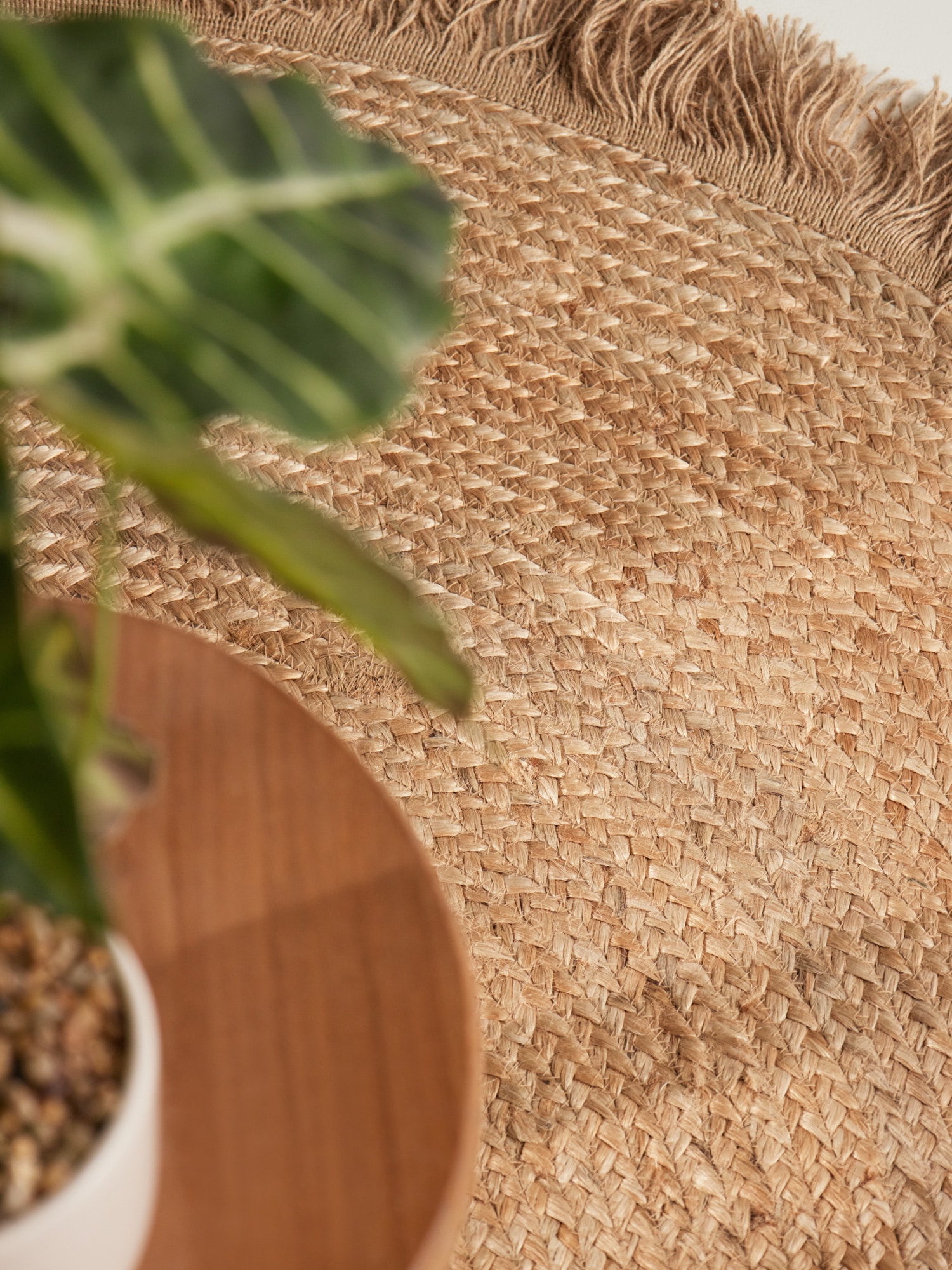 HANSE Home Teppich »Nuru« rund 7 mm Höhe Jute, Handgemacht, Rund, Fransen, Wohnzimmerteppich, Naturteppich