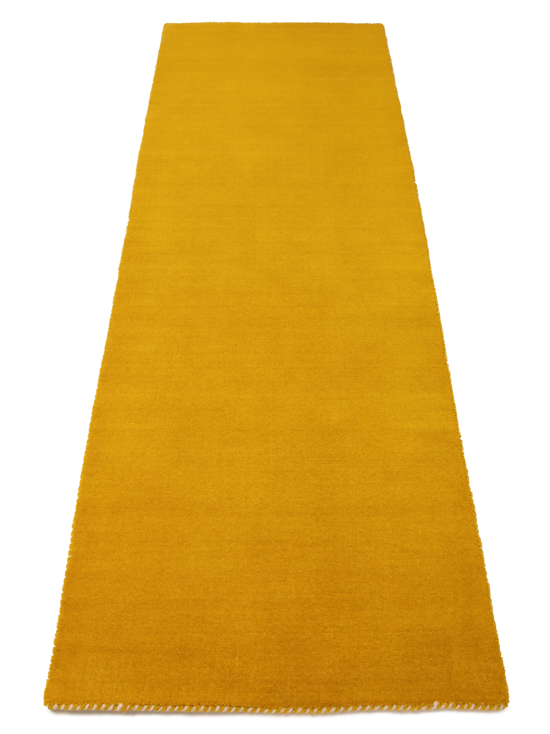 carpetfine Wollteppich »Gabbeh Lola Uni«, rechteckig, 14 mm Höhe, mit natürlichem Pflanzenmaterial von Hand gewebt, auch in Rund