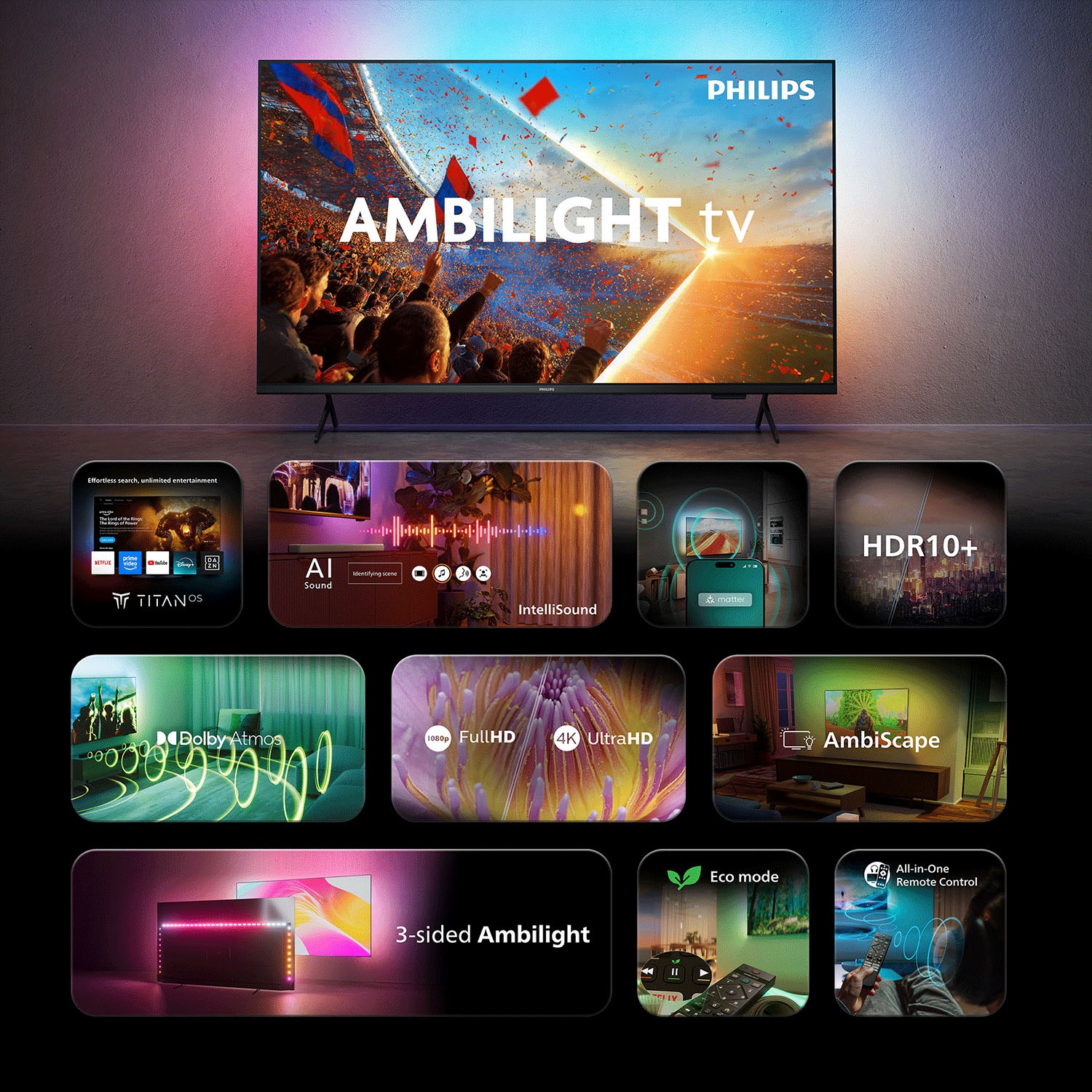 Philips LED-Fernseher »43PUS8001/12« 108 cm/43 ″ Smart-TV