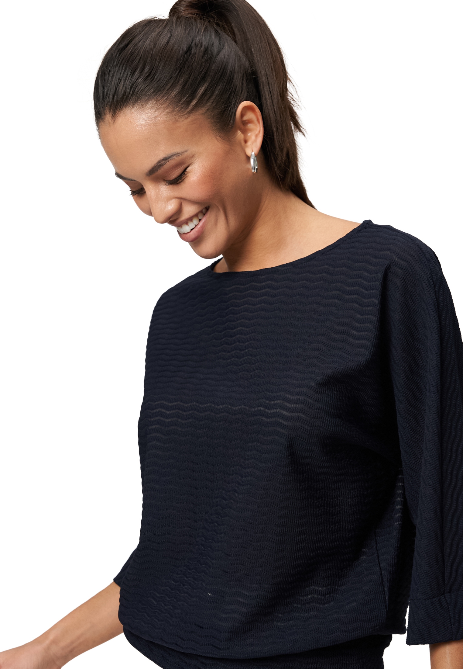 Zero Sweatshirt »Sweatshirt mit Strukturmuster«