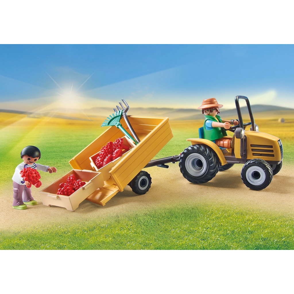 Playmobil® Konstruktions-Spielset »Traktor mit Anhänger und Wassertank (71442), Country«, (117 St.)