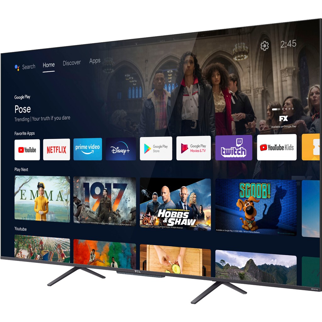 TCL QLED-Fernseher »75C722X1«, 189 cm/75 Zoll, 4K Ultra HD, Android TV-Smart-TV