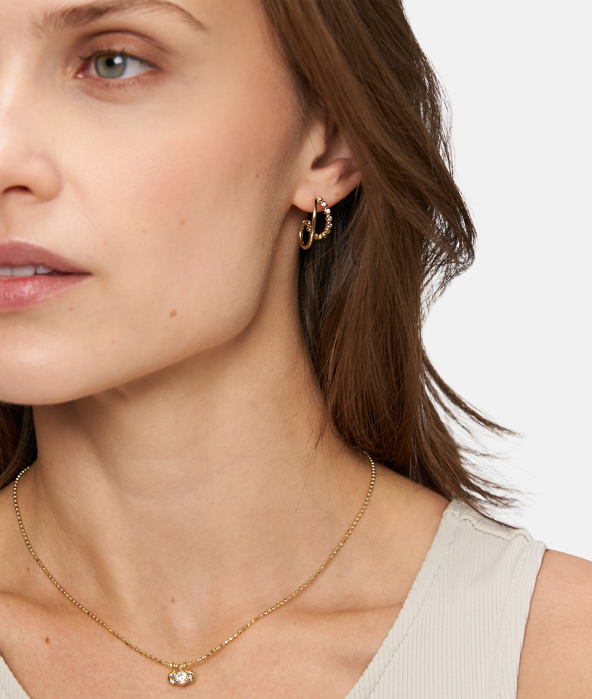 Tamaris Paar Creolen »Schmuck Geschenk Silber 925 Ohrringe Tiny Glimmer« mit Zirkonia (synth.)