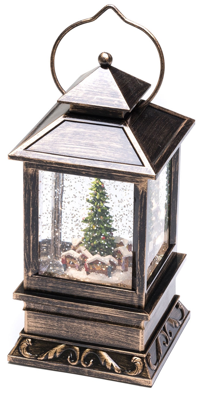 KONSTSMIDE LED Dekolicht »Weihnachtsdeko«, 1 flammig-flammig, LED Schneelaterne Weihnachtsmarkt für den Innenbereich, wassergefüllt