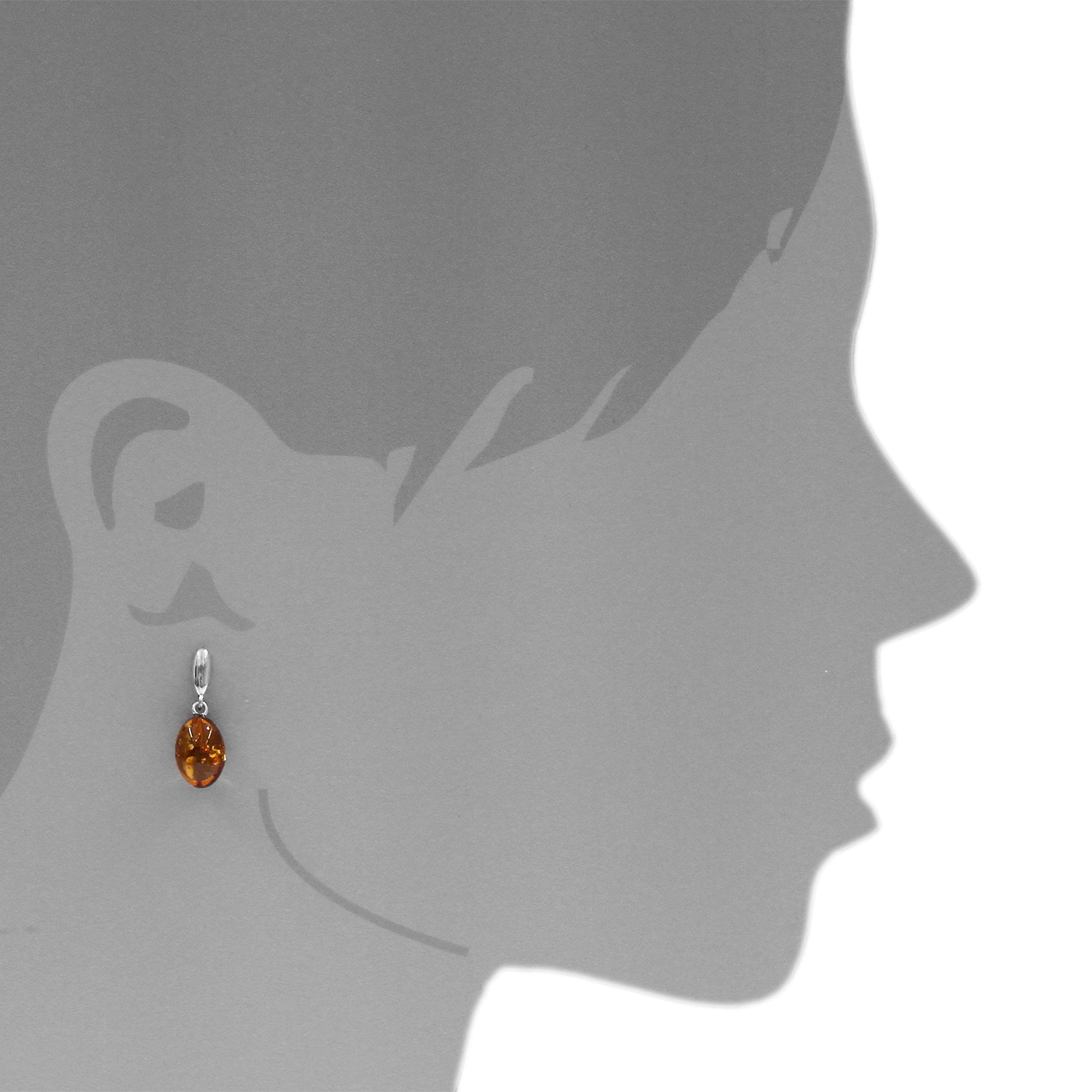 OSTSEE-SCHMUCK Paar Ohrhänger »- Olive - Silber 925/000 - Bernstein«