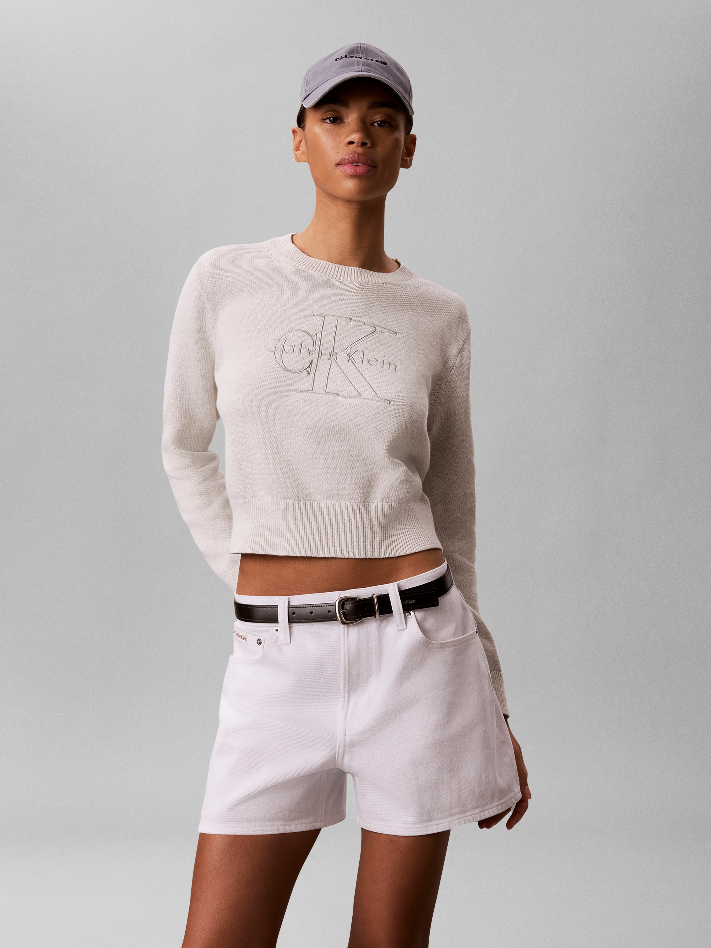 Calvin Klein Jeans Strickpullover Feinstrick, reine Baumwolle, Stickerei