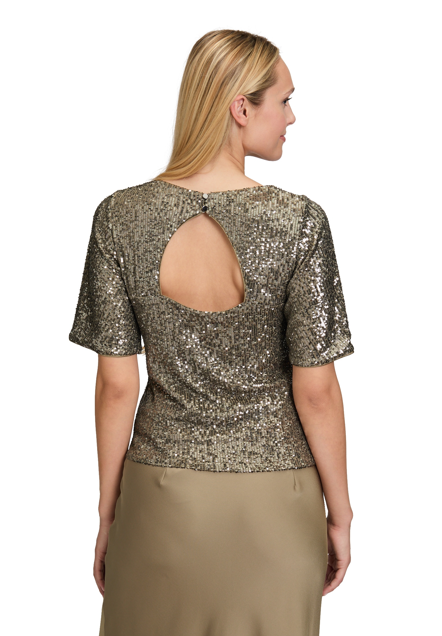 Vera Mont T-Shirt »Pailletten-Bluse mit Flügelärmeln«