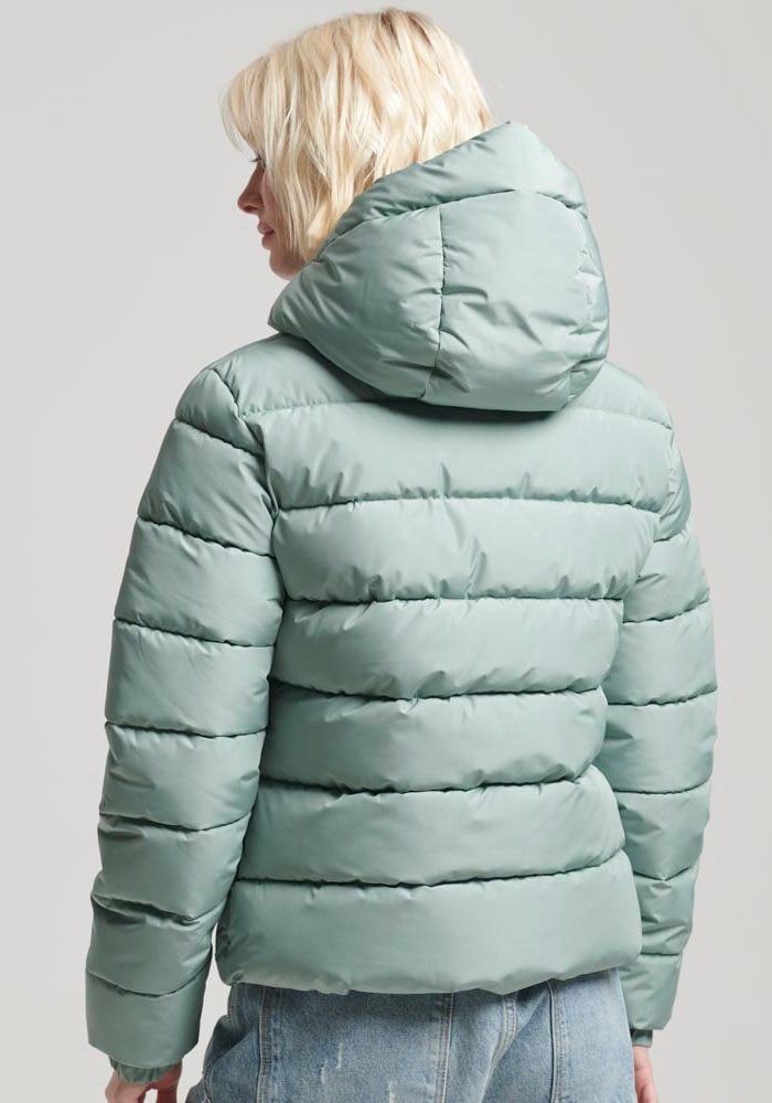 Superdry Steppjacke »HOODED SPIRIT SPORTS PUFFER«, mit Kapuze, aus wasserabweisendem Material