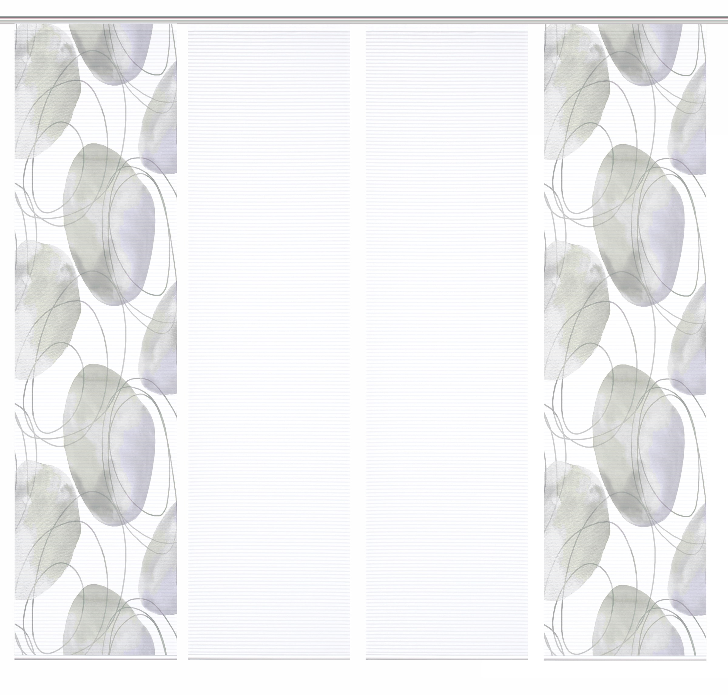 HOME in green Schiebegardine »ELLRIK« Paneelwagen 4 Stk. tlg. Bambusoptik, SET, recycelt, Digitaldruck