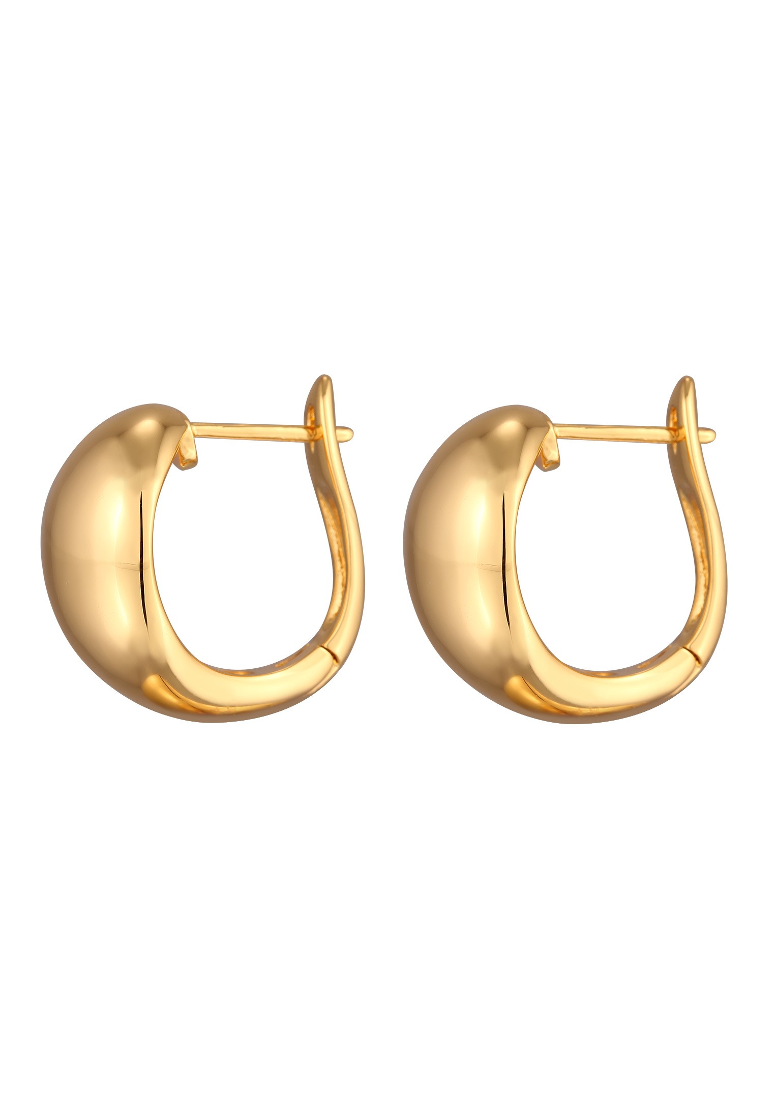 Elli Paar Creolen »Ohrringe Creolen Scharniercreolen Chunky Look Goldfarben«