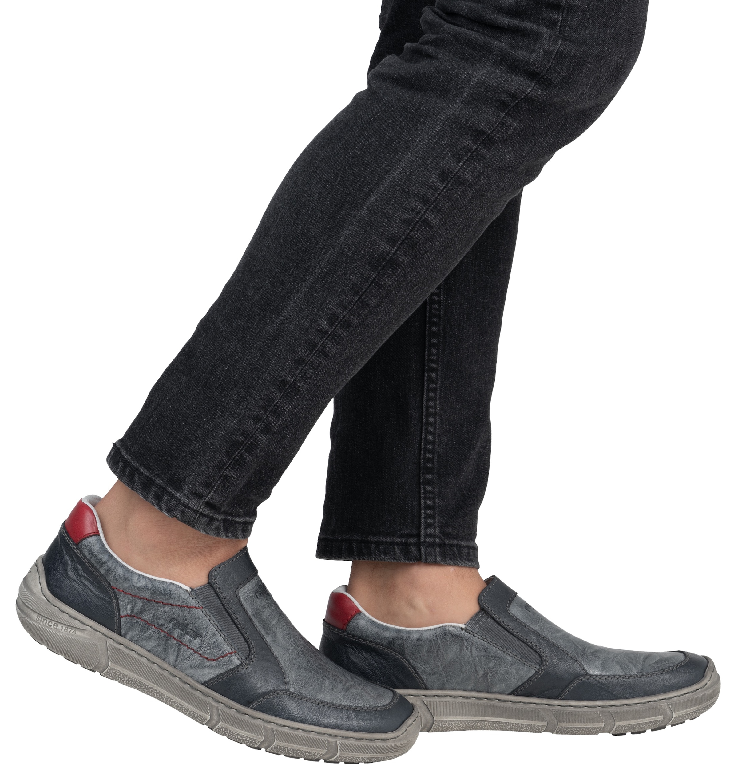Rieker Slipper, Slip on Sneaker, Halbschuh, Freizeitschuh mit Schaftrandpolsterung
