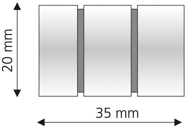 Liedeco Gardinenstangen-Endstück »Zylinder«, (Set, 2 St.), für Gardinenstangen Ø 16 mm