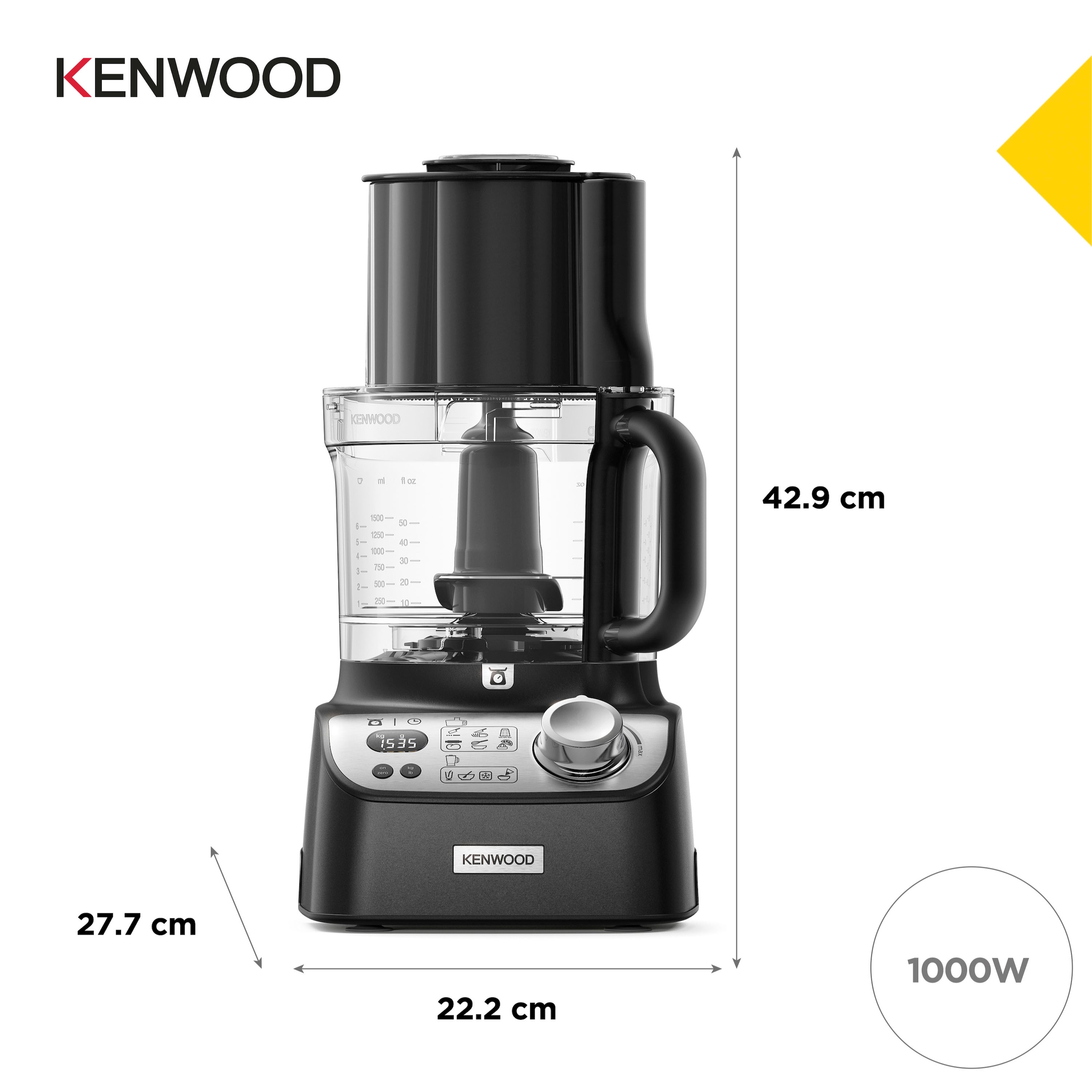 KENWOOD Küchenmaschine »FDM72.990BK MultiPro Arbeitsbehälter, XL Weigh+«, Online Autograph Collection im 1000 l jetzt OTTO Watt, 3 Shop