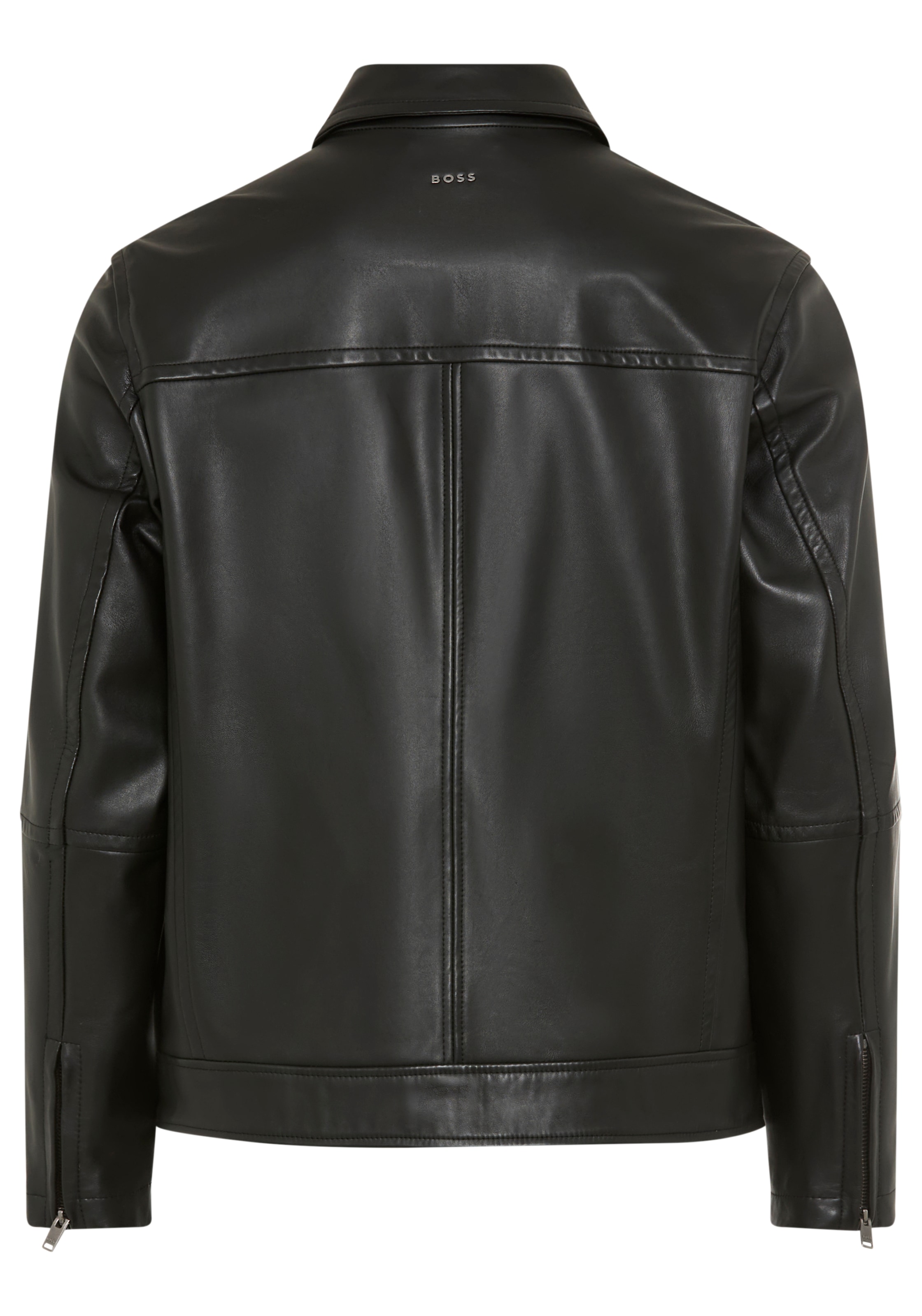 BOSS ORANGE Lederjacke »Jogear« Soft Touch Nappaleder, moderner Look