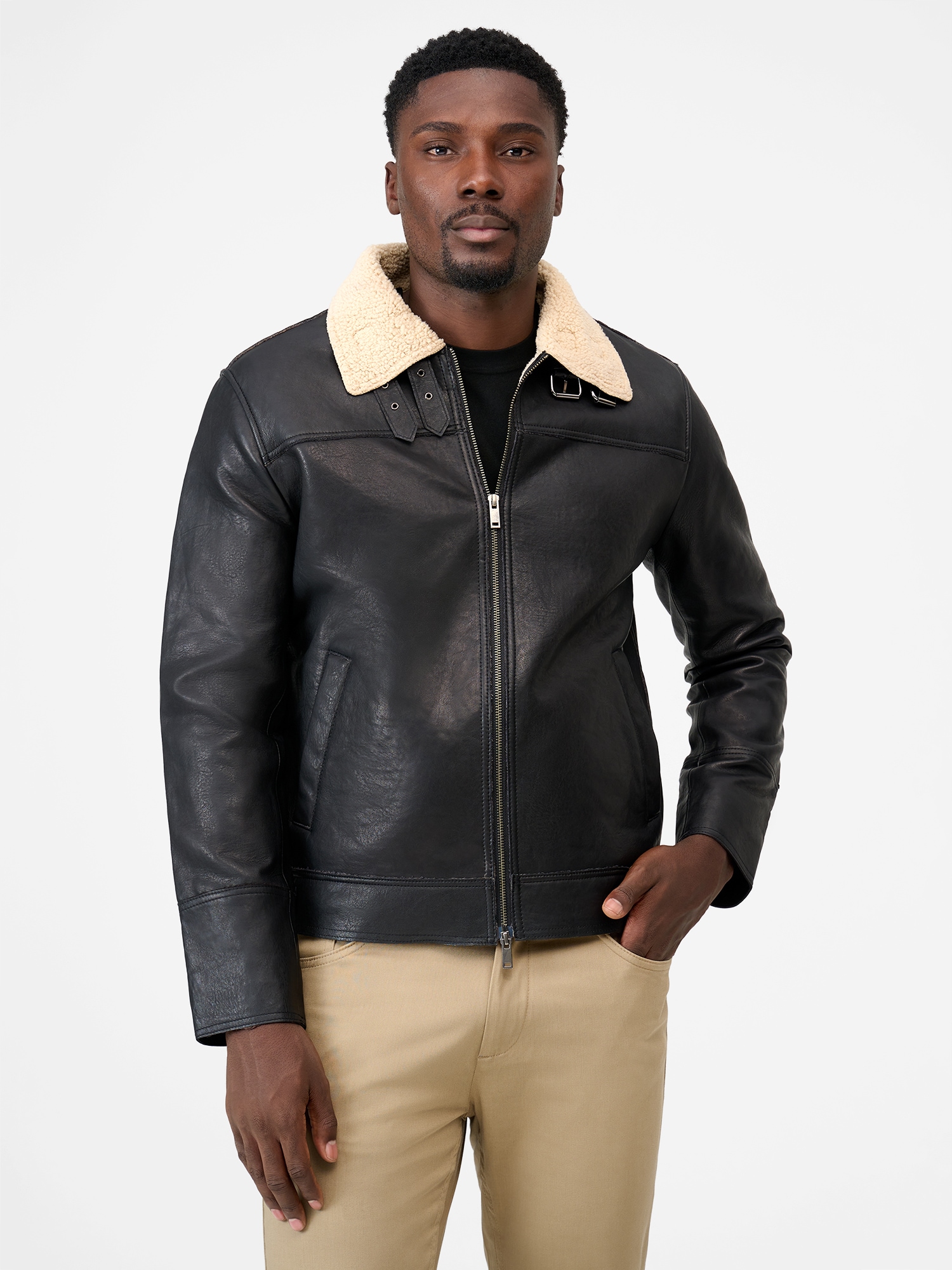 RICANO Bikerjacke »Lederjacke Alvaro« ohne Kapuze Handgefertigt aus echtem Leder