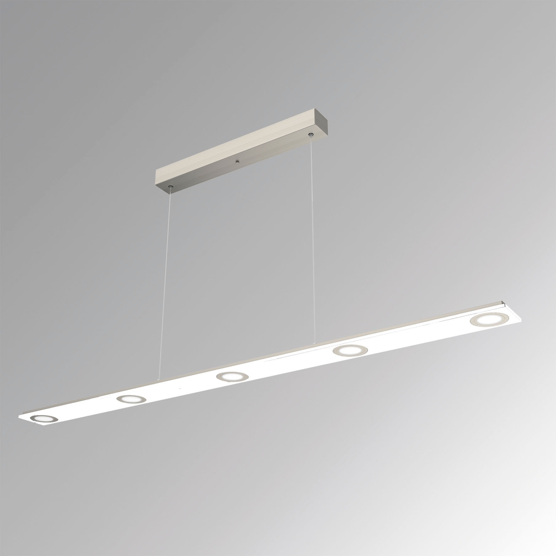 EVOTEC LED Pendelleuchte »PANO«, 5 flammig, Leuchtmittel LED-Board | LED fest integriert, LED Pendelleuchte, dimmbar über IR_Schalter, Made in Germany