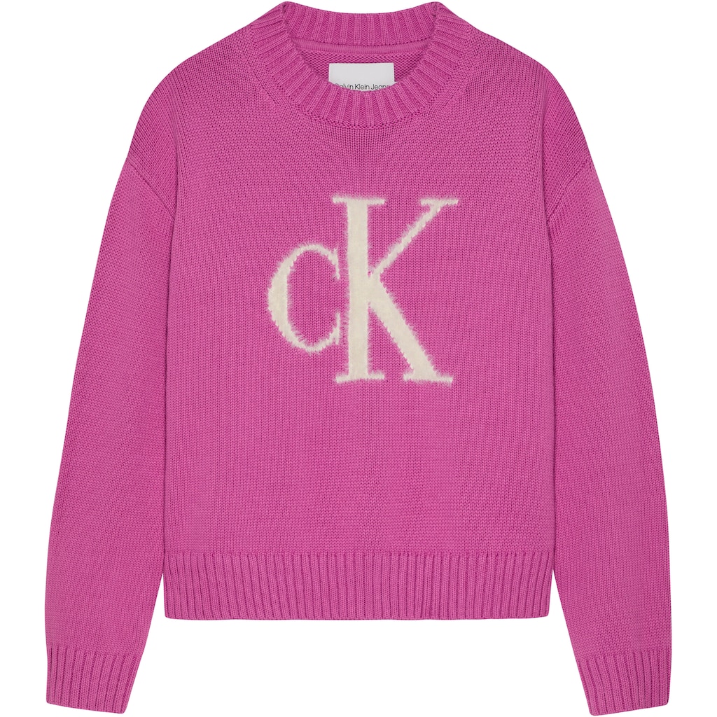 Calvin Klein Jeans Rundhalspullover »FLUFFY MONOGRAM SWEATER«