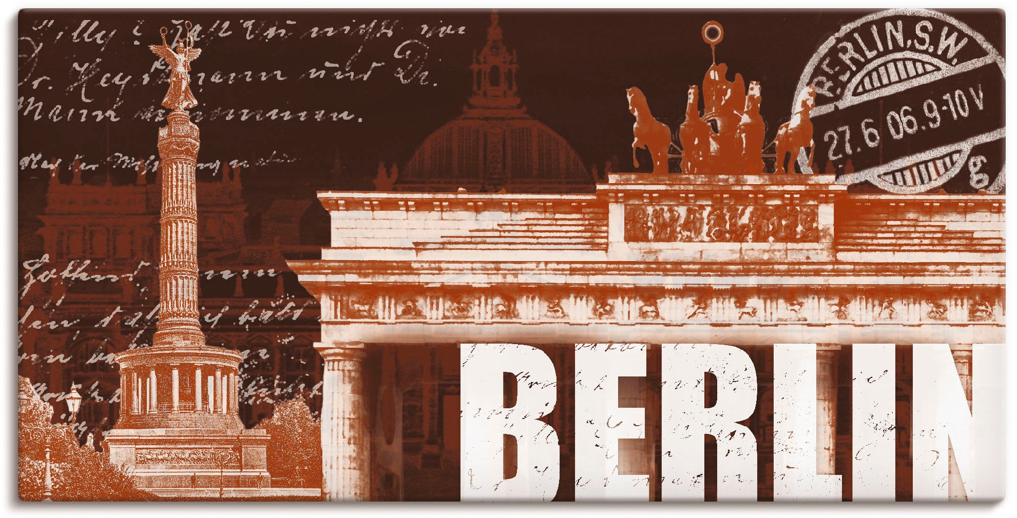 Wandbild (1 Leinwandbild, St.), in Alubild, Shop Collage«, Artland im Größen Berlin, »Berlin OTTO Wandaufkleber oder Poster als Online versch.