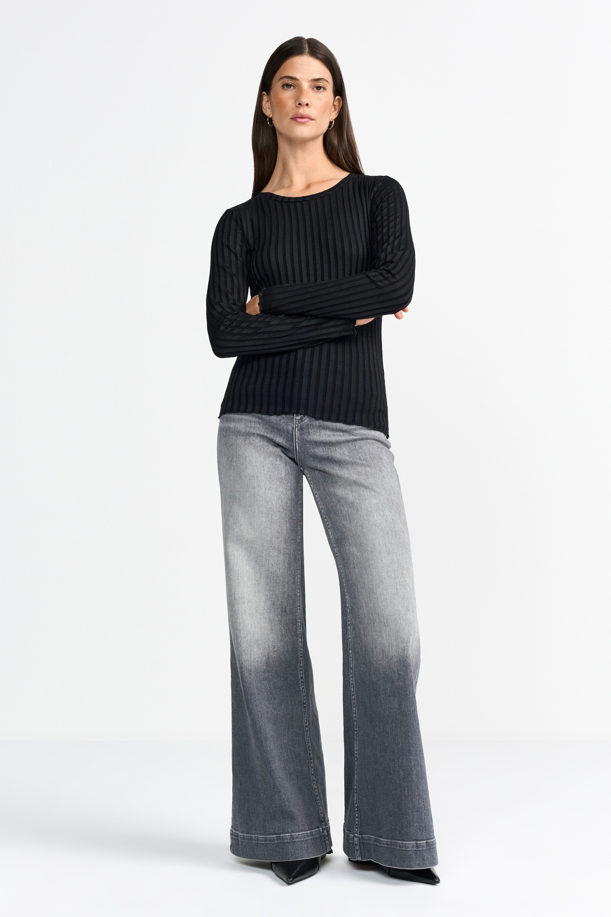 RICHROYAL Longsleeve, perfekt zum drunterziehen, mit Rollkante am Ausschnitt