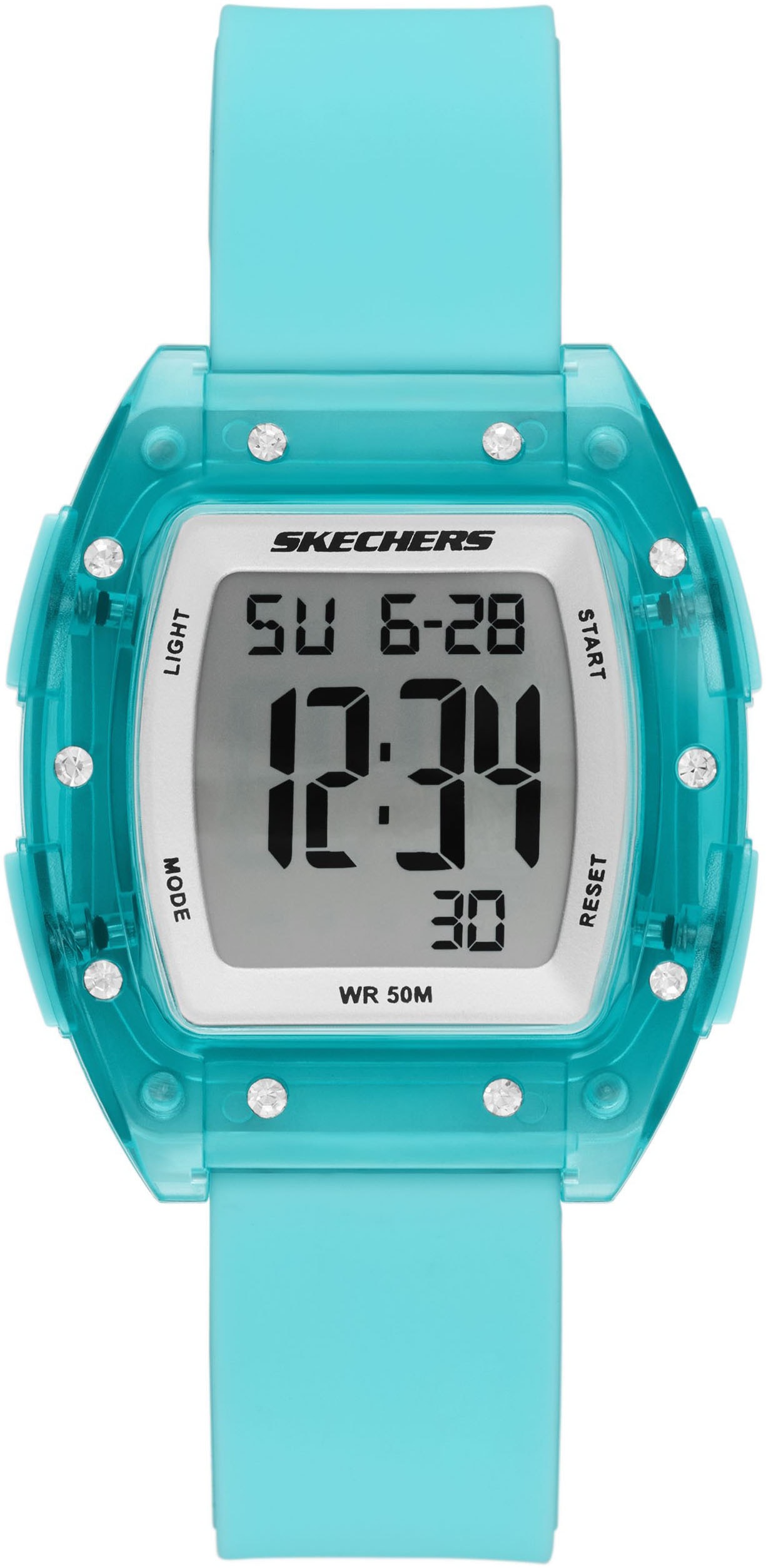 Skechers Chronograph »SAWTELLE« Quarzuhr, Armbanduhr, Damenuhr, Herrenuhr, Silikonarmband, digital