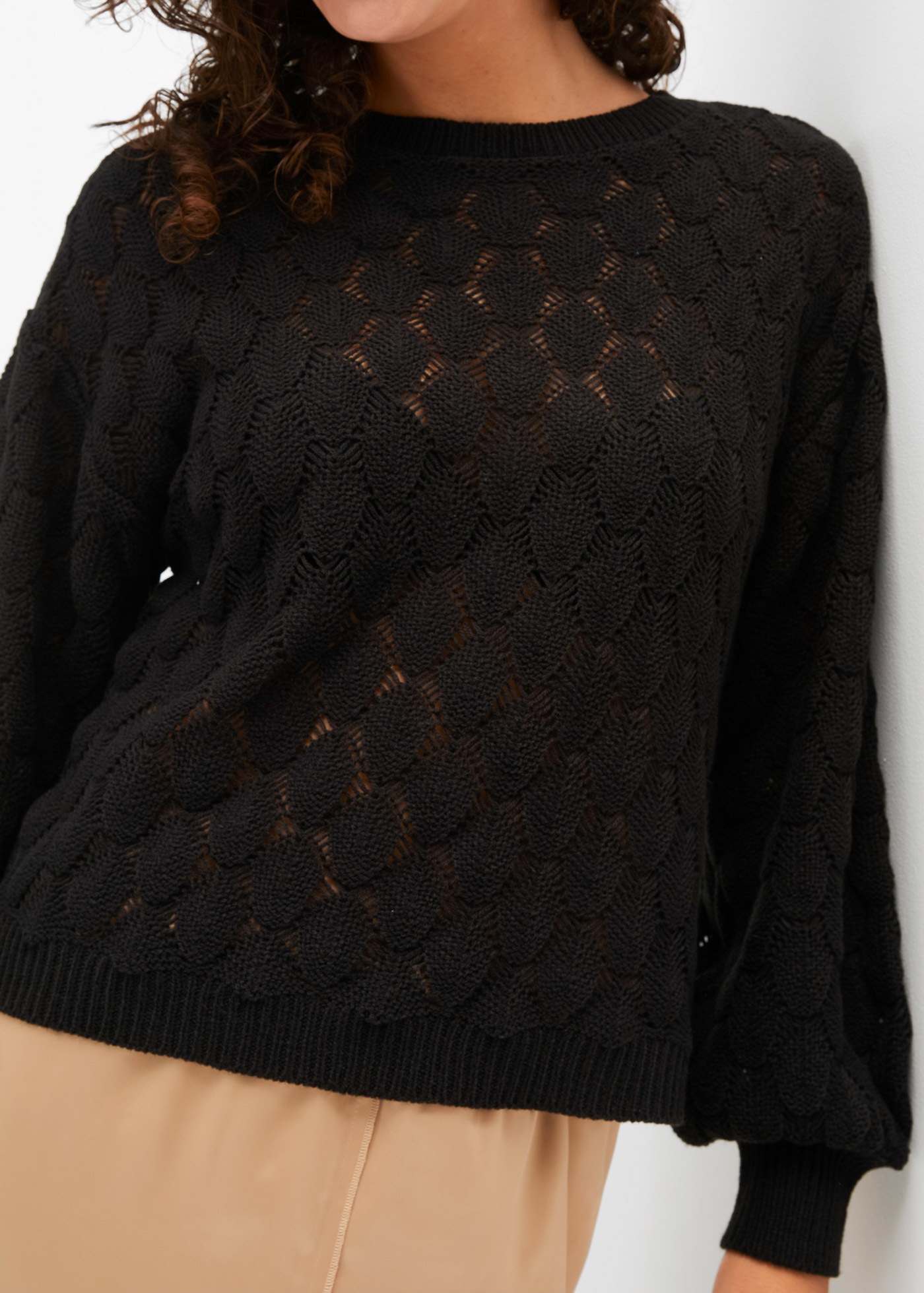 bonprix Ajourpullover »Ajour-Pullover« aus Polyacryl, lässige Passform