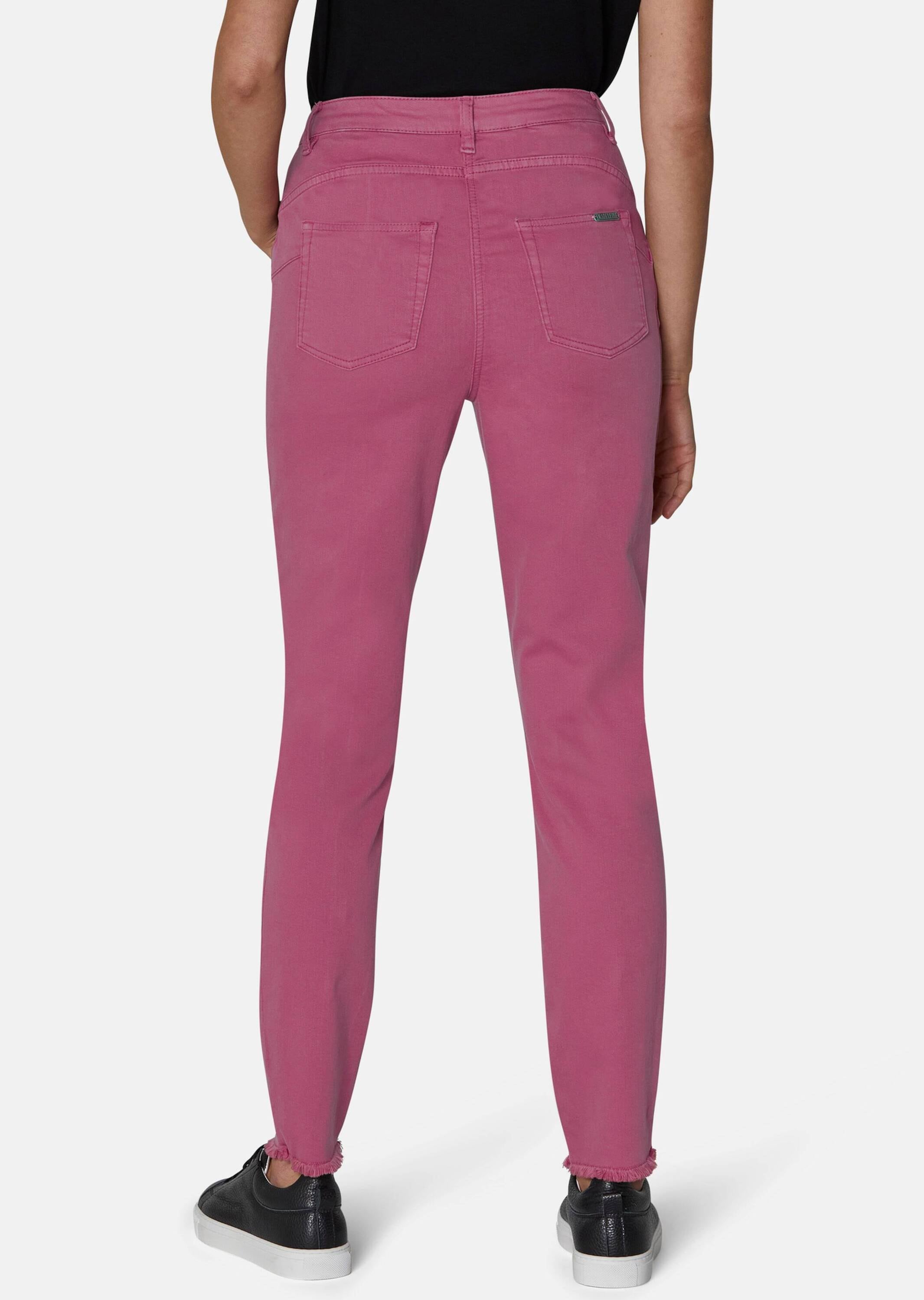 MADELEINE Regular-fit-Jeans »Jeans Mid Waist Skinny-Hose mit Fransen«