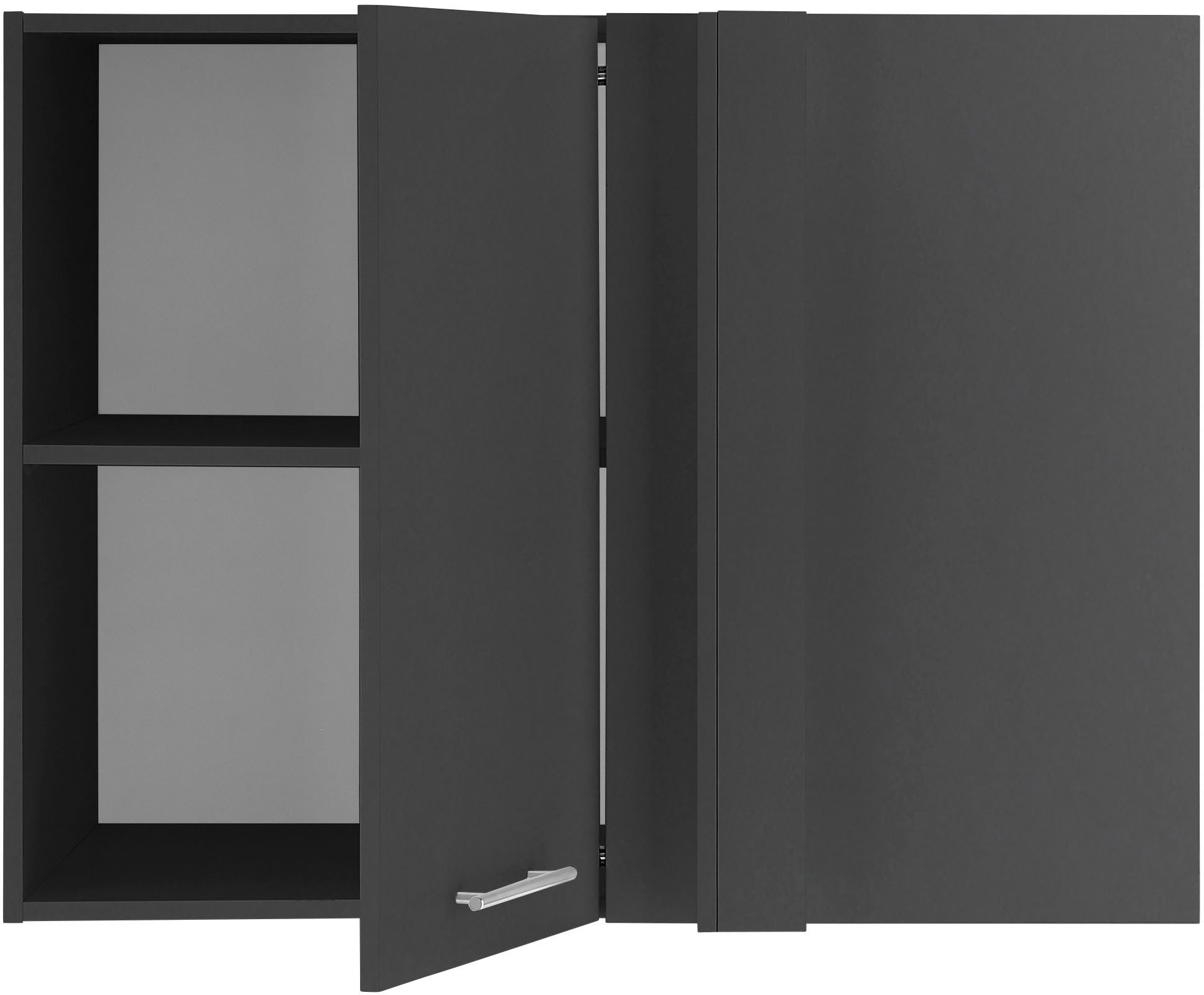 Laundreezy Aufsatzschrank »Laundreezy, Eck-Aufsatzschrank BxHxT 100x76x68 cm« 1 Stk. tlg. Breite 100cm, Tür L/R montierbar, Softclose-Funktion