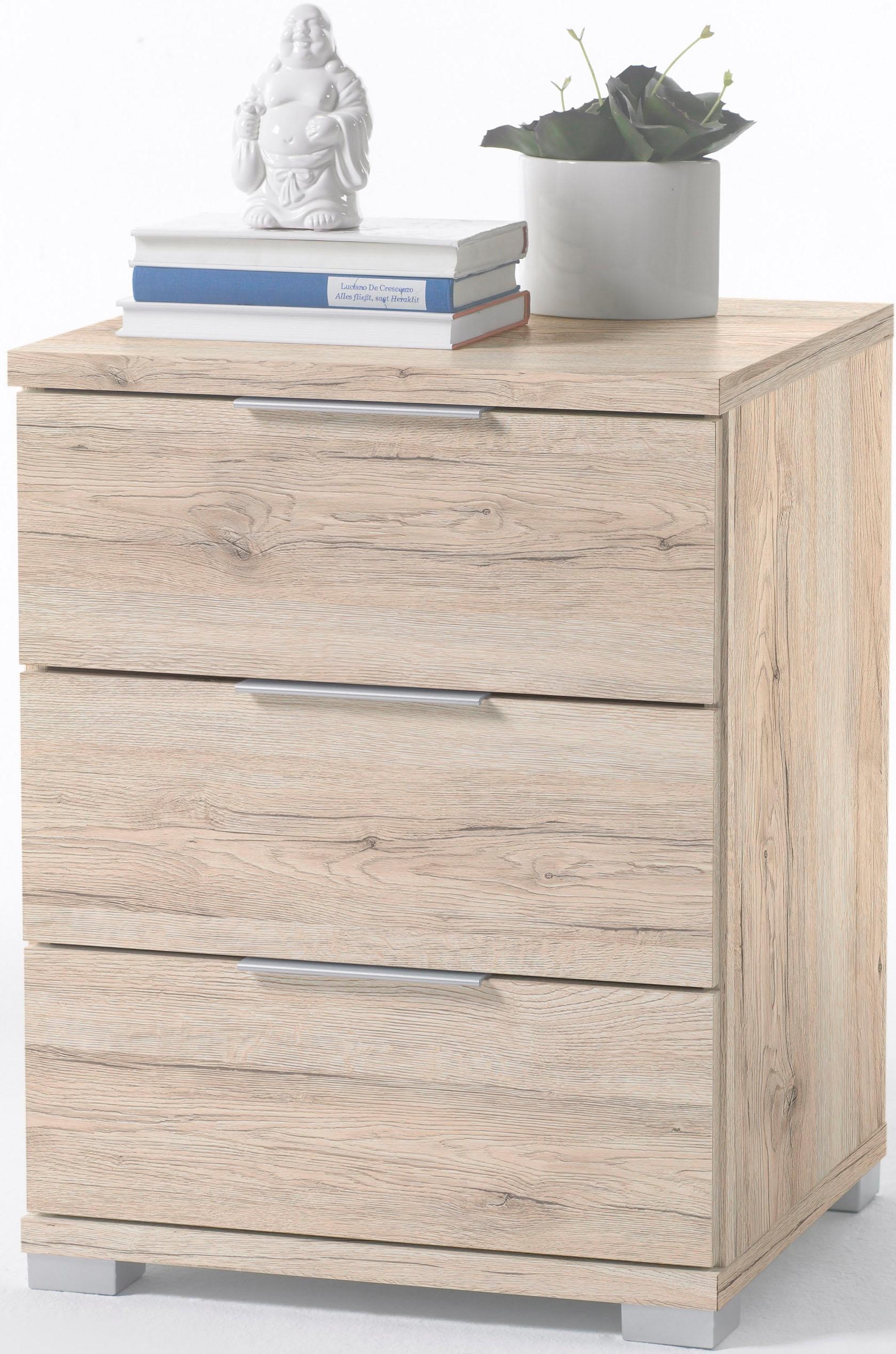 Schlafkontor Nachtkommode »Prag Nachtschrank Nachttisch Beistelltisch Schrank«, Schlafzimmerschrank mit 3 Schubkästen