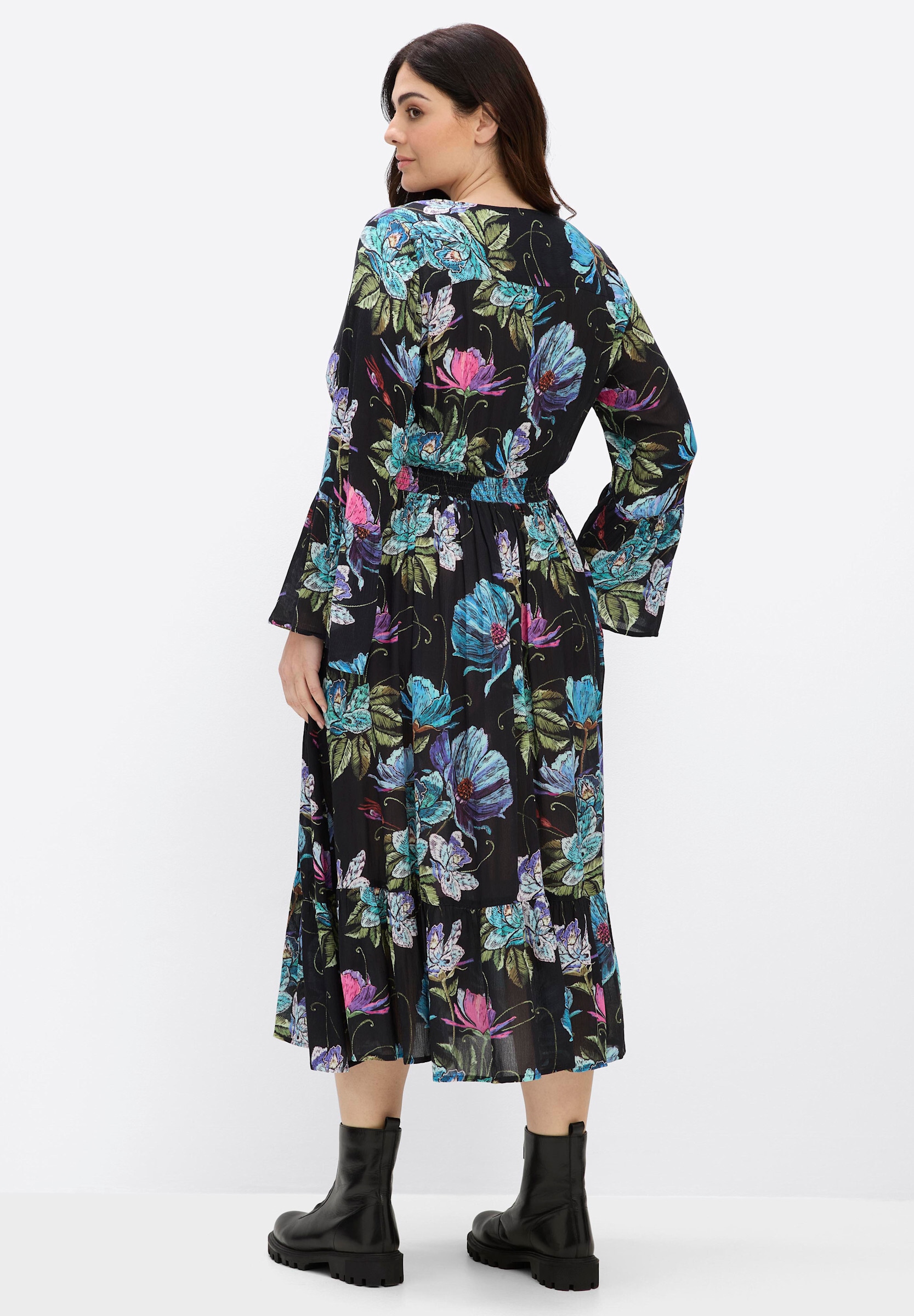 sheego by Joe Browns Maxikleid »Maxikleid Maxikleid mit Blumendruck« Ohne Tasche