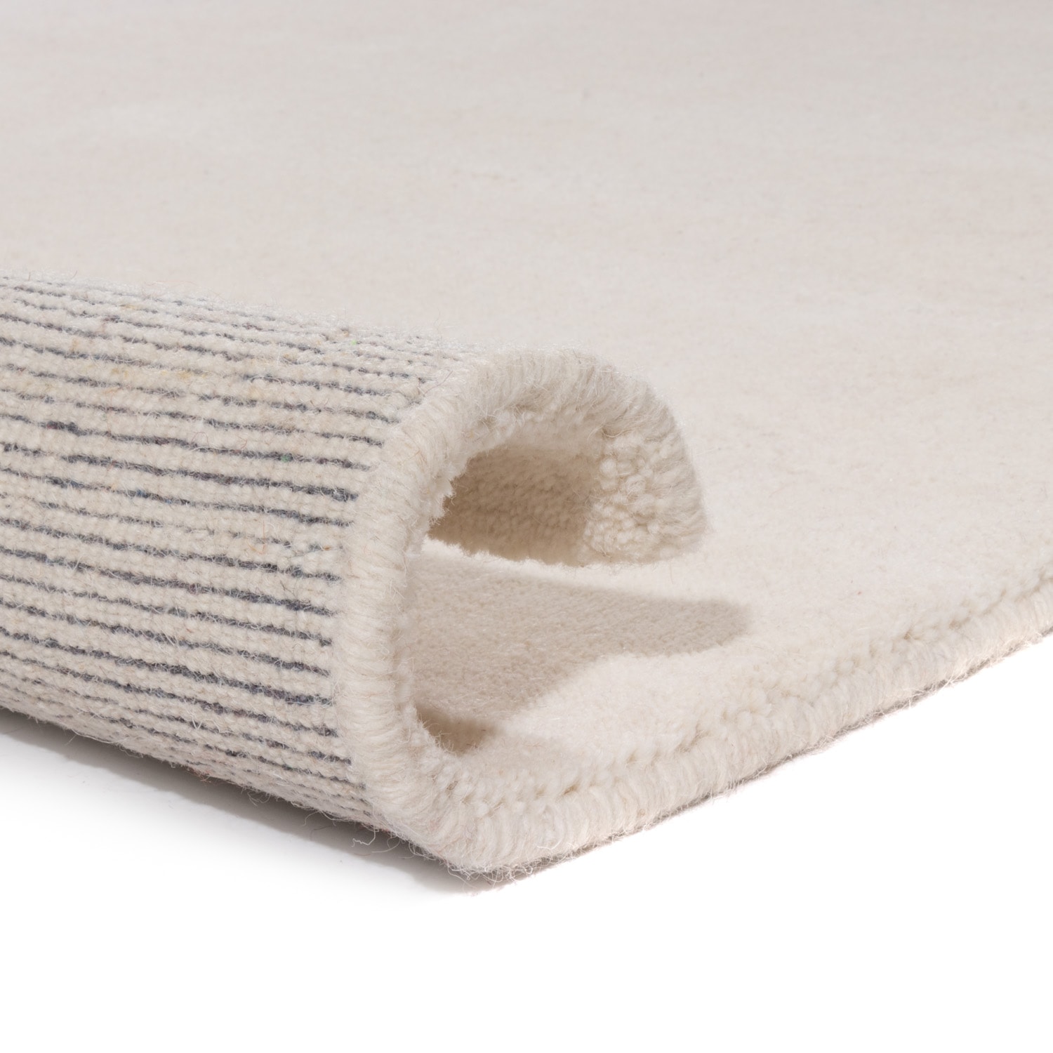 morgenland Wollteppich »Uni - Gabbeh Teppich - Softy«, oval, 1,6 mm Höhe, Gabbeh Optik, Uni Farben, reine Wolle, sehr weicher Flor, Wohnzimmer
