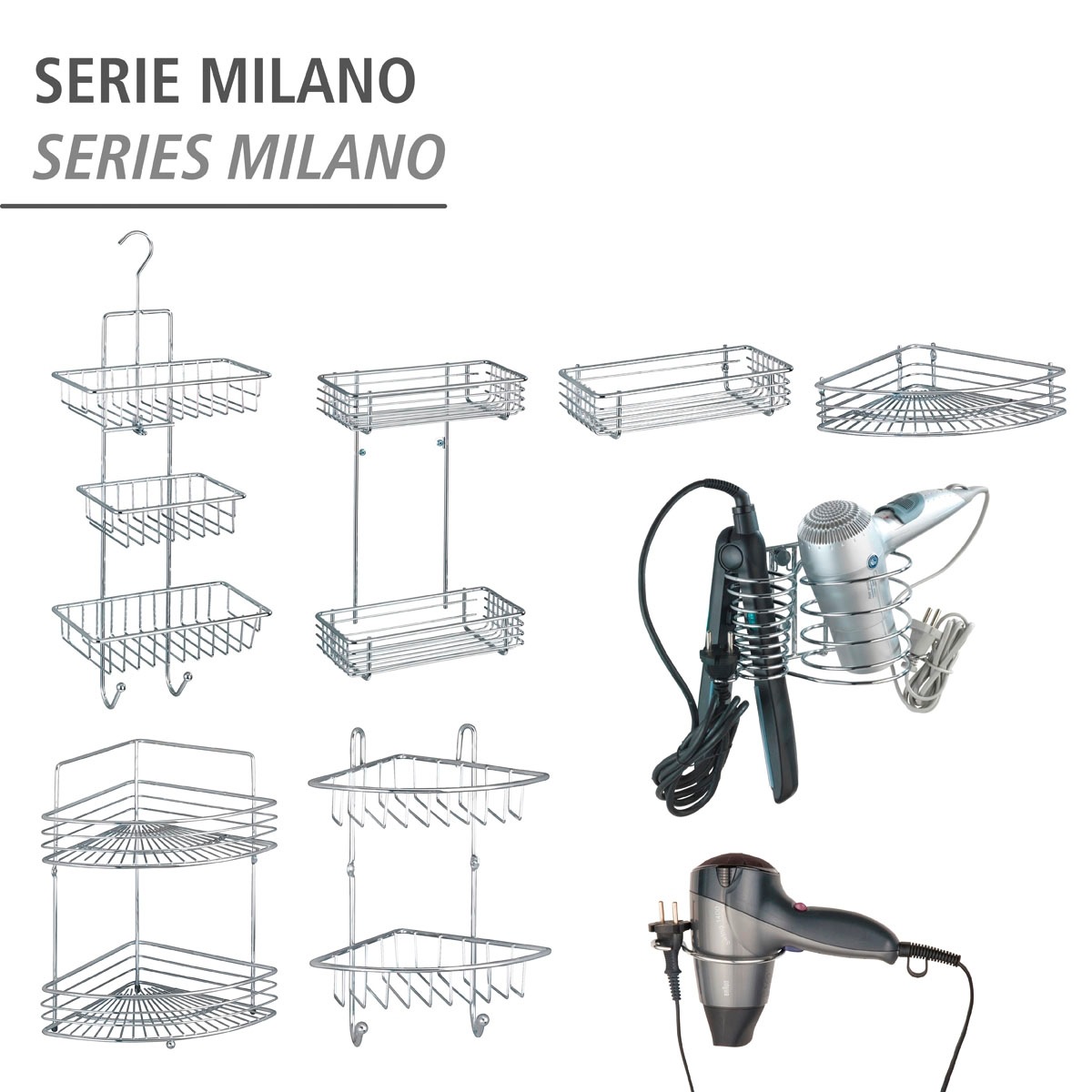 WENKO Badregal »Milano«, 2 Etagen