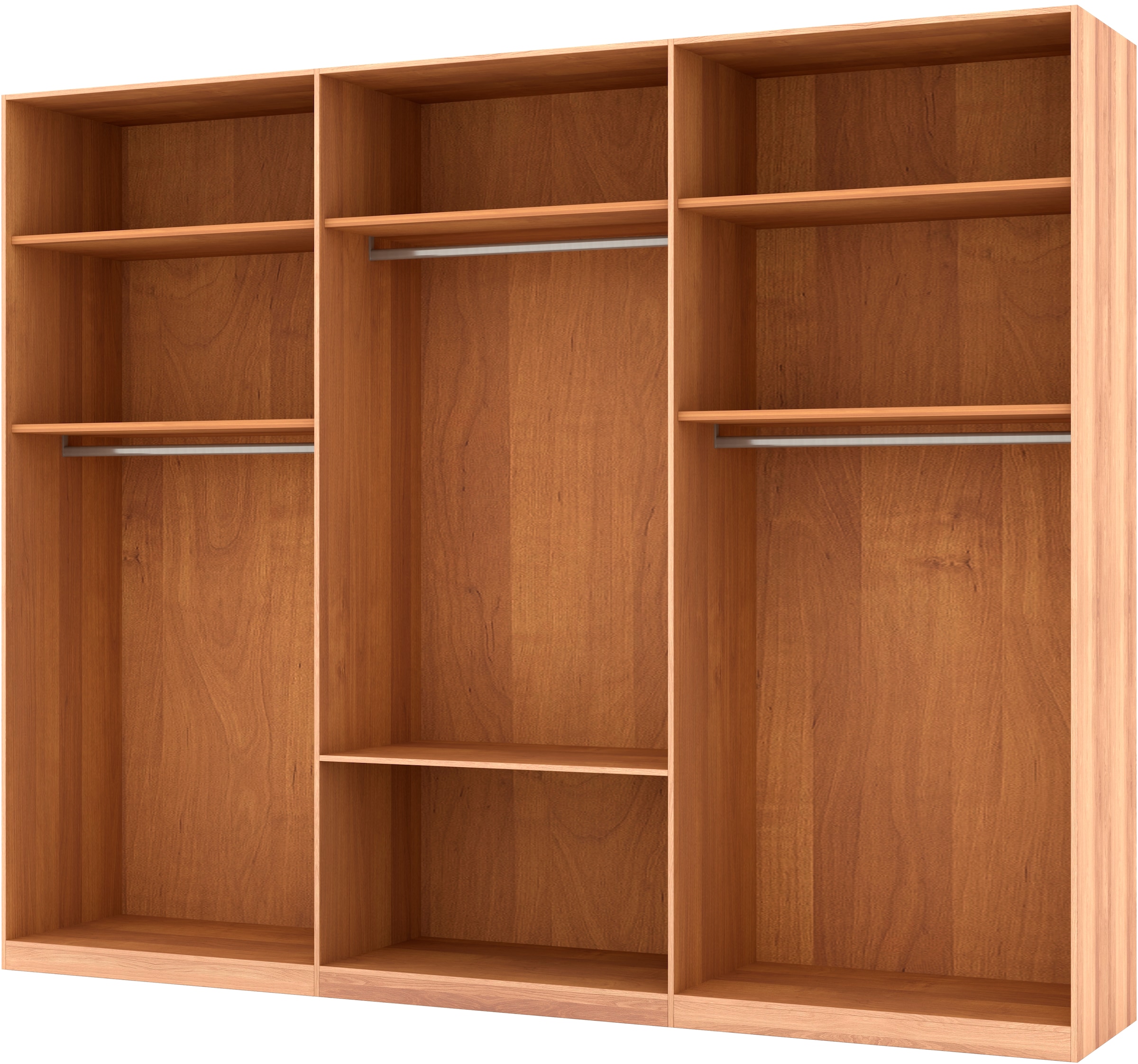 Musterring Drehtürenschrank »Sorrent, Kleiderschrank, teilmassiv Eiche«, (mit Türdämpfern, mit Schubladen, extra Böden, MADE IN GERMANY), Türen in Eiche massiv und als Parsol-Bronze-Spiegel, mit Schubkästen