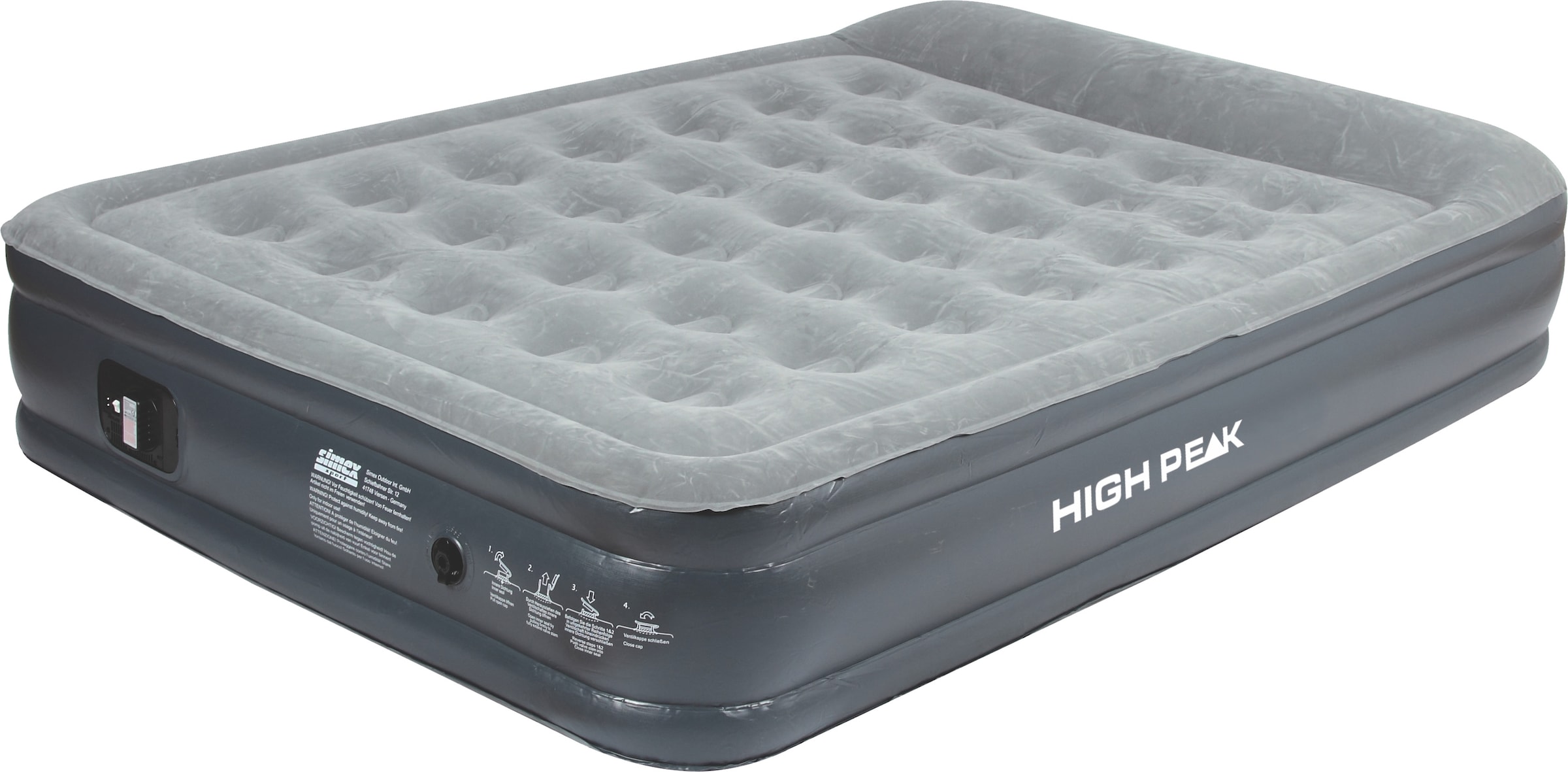 High Peak Luftbett »Smooth Comfort Double«, (mit Transporttasche)