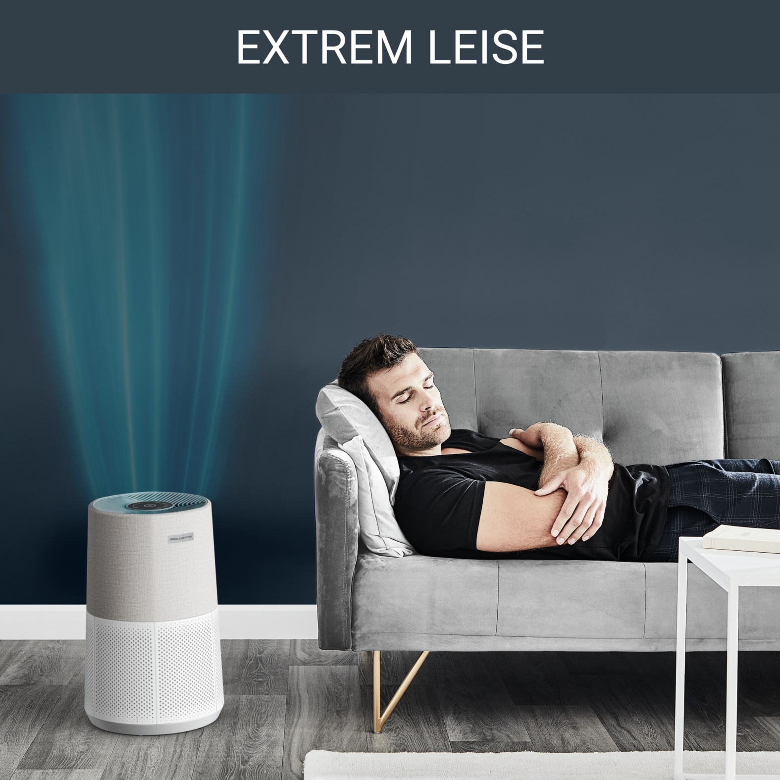 Rowenta Luftreiniger »PU2840 Pure Air City« für 20 qm Räume 360° HEPA-Filtration, App, 3 Filterstufen, 38 dB(A), Textil-Finish